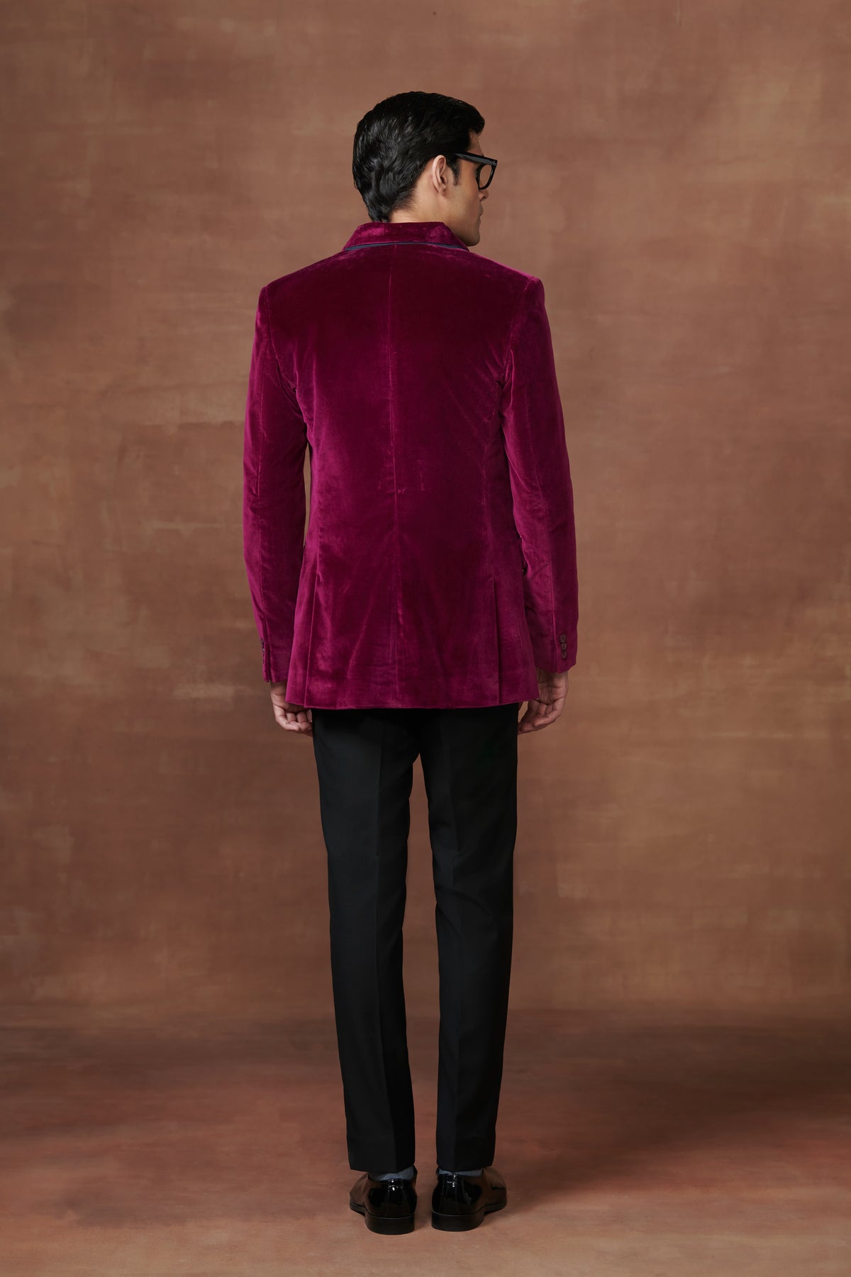 Regal Bordeaux Velvet Tuxedo Jacket