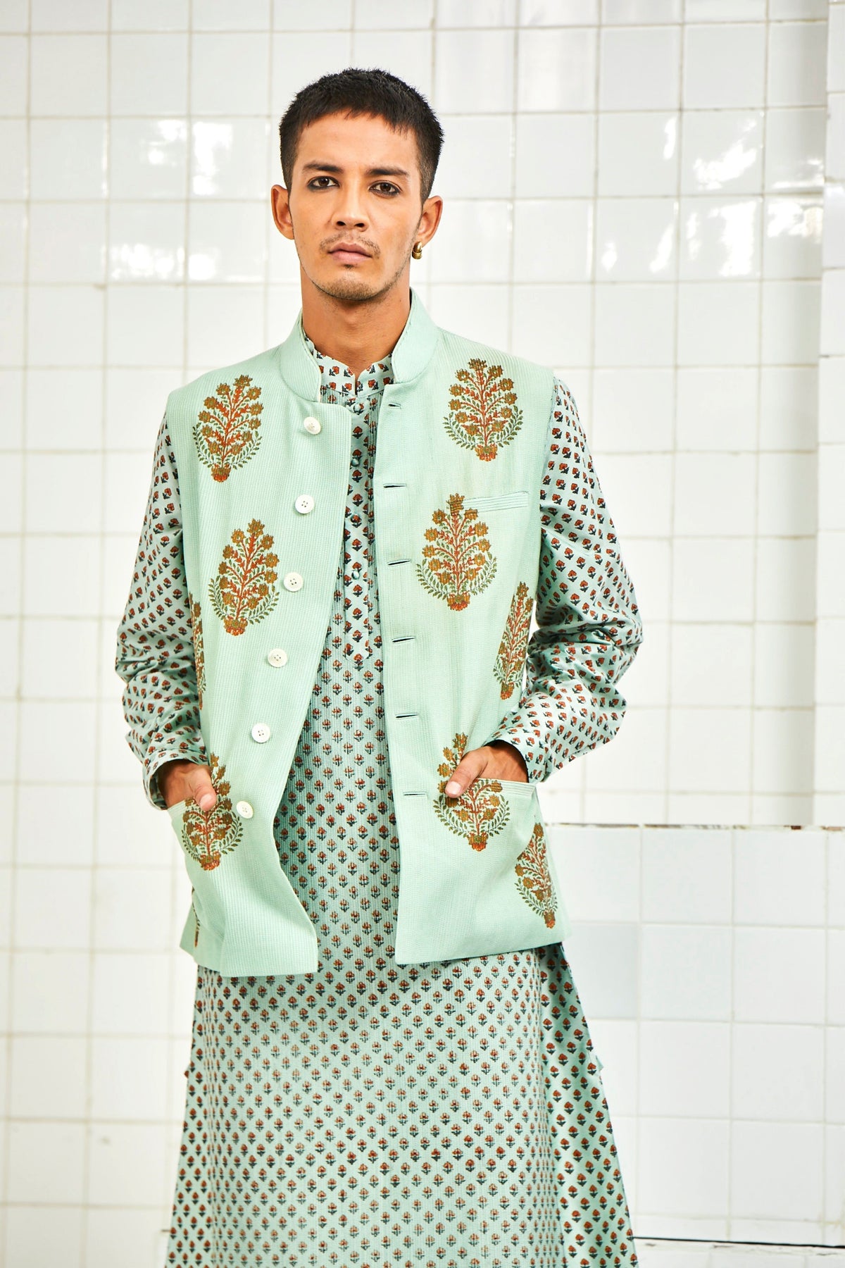 Bhoon Pintuck Nehru Jacket