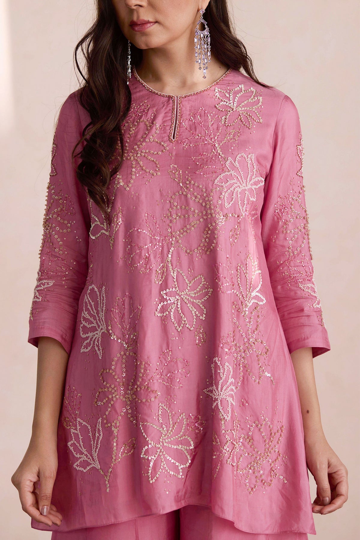 Rose Pink Sharara Set