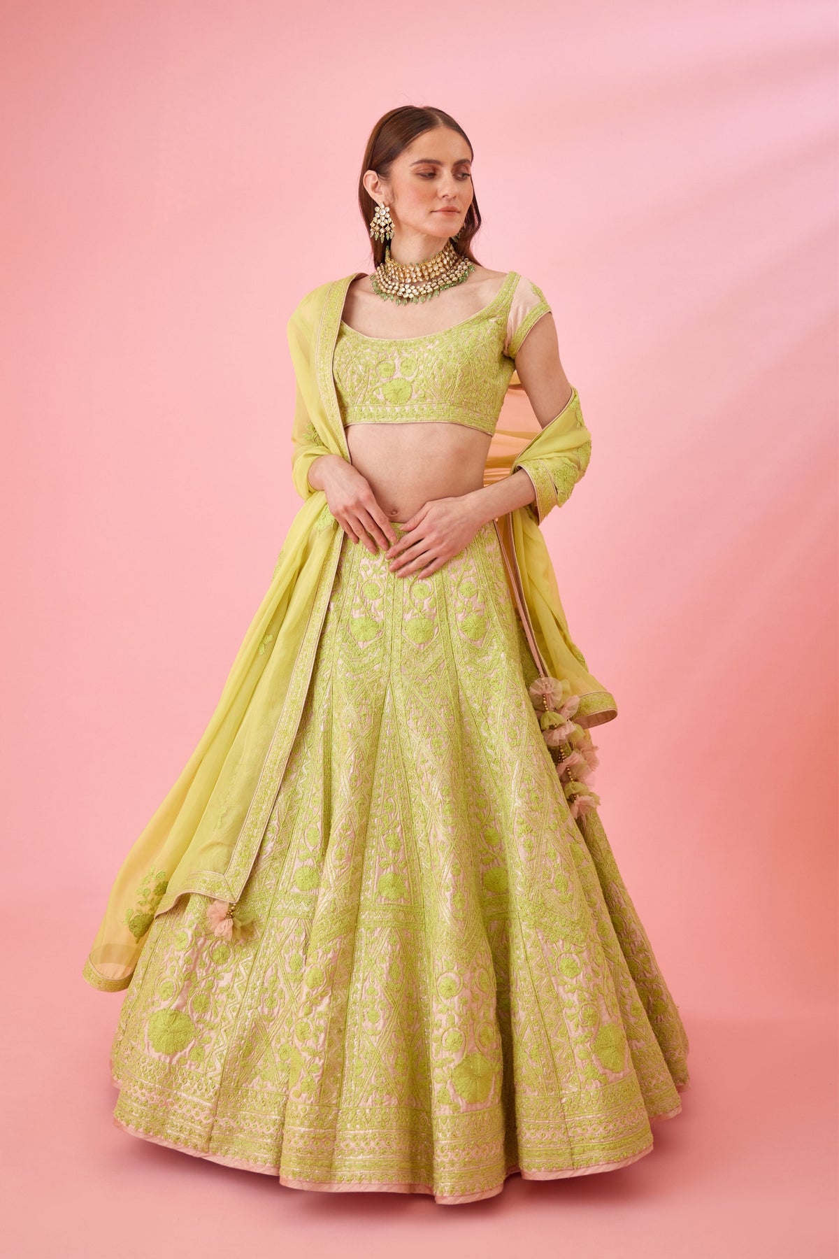 Potpourri pink Lehenga set