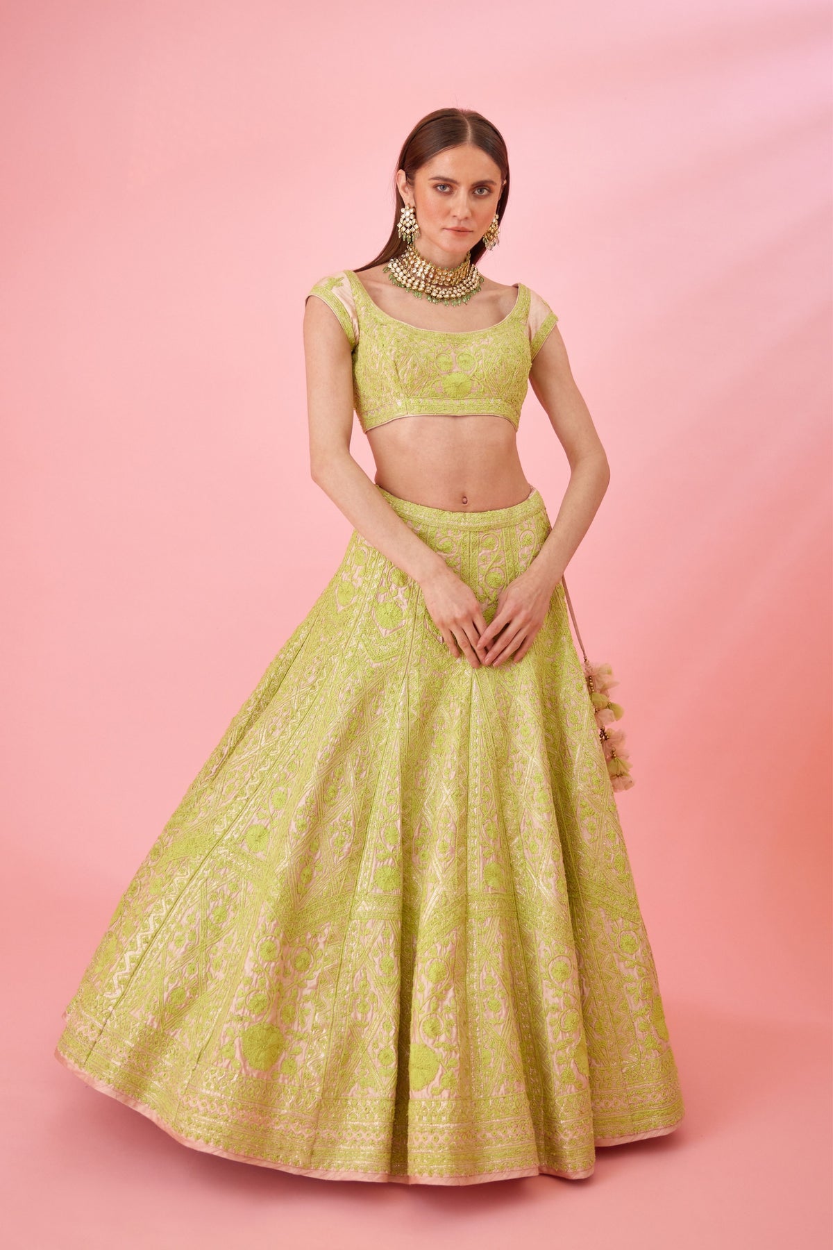 Potpourri pink Lehenga set