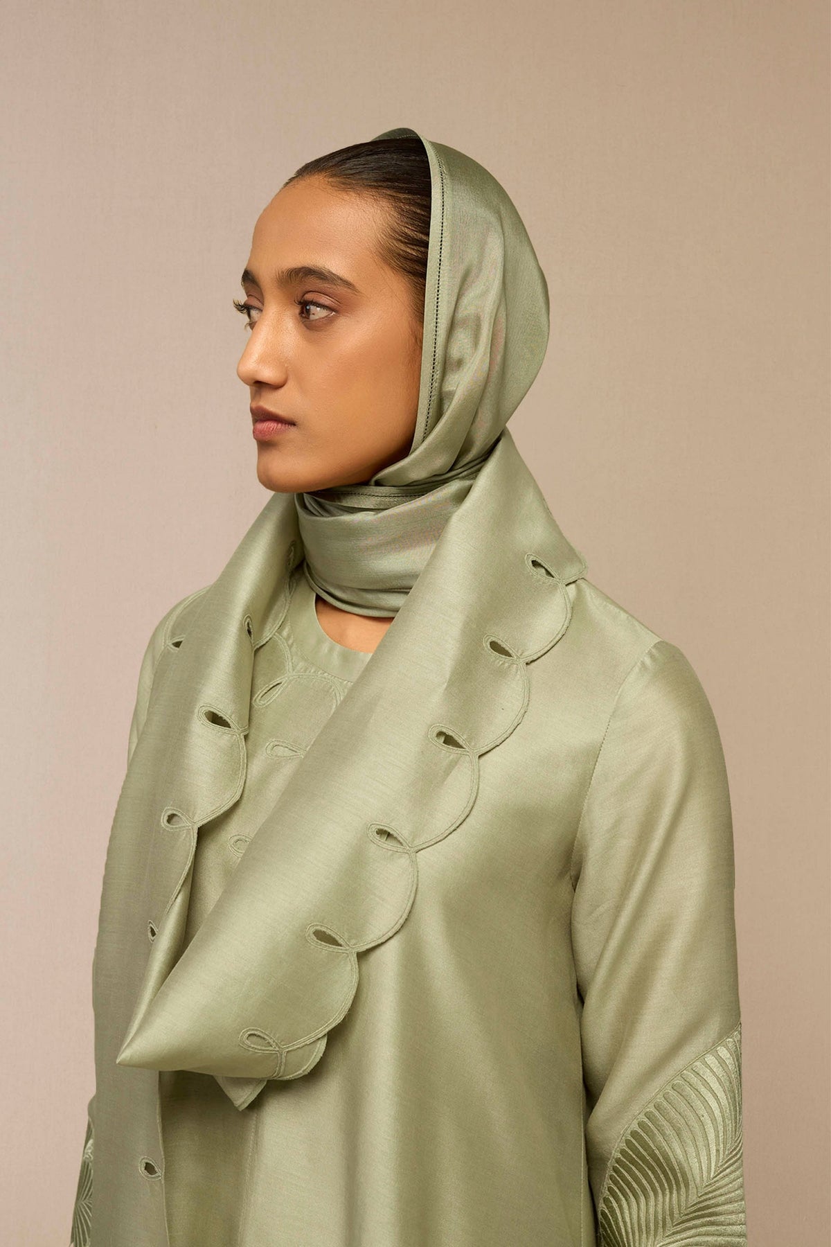 Pista Green Zainat Dress