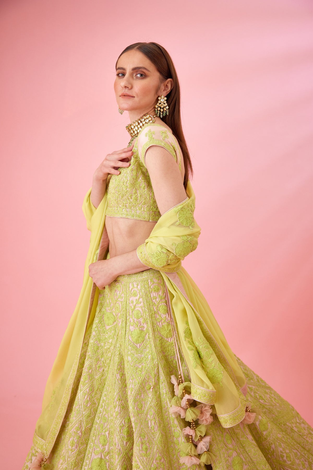 Potpourri pink Lehenga set