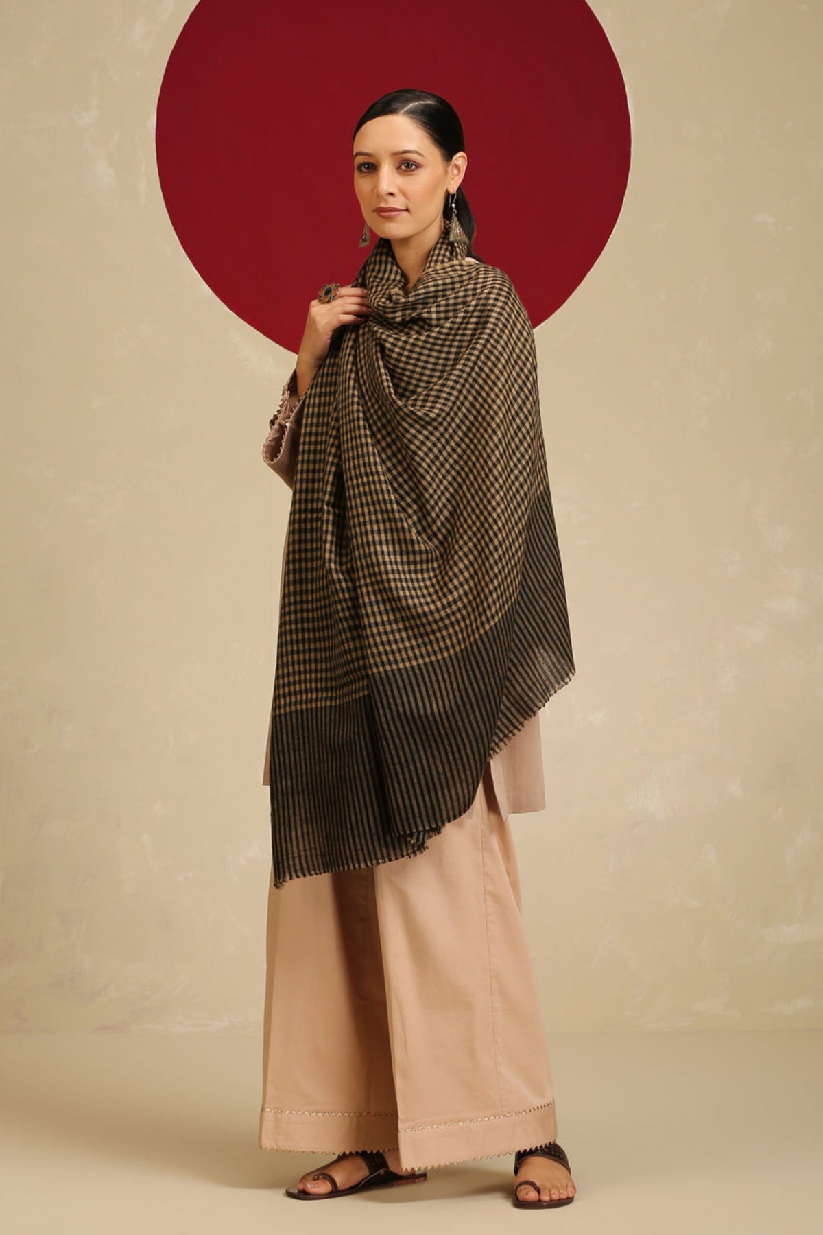 Pashmina Check Shawl