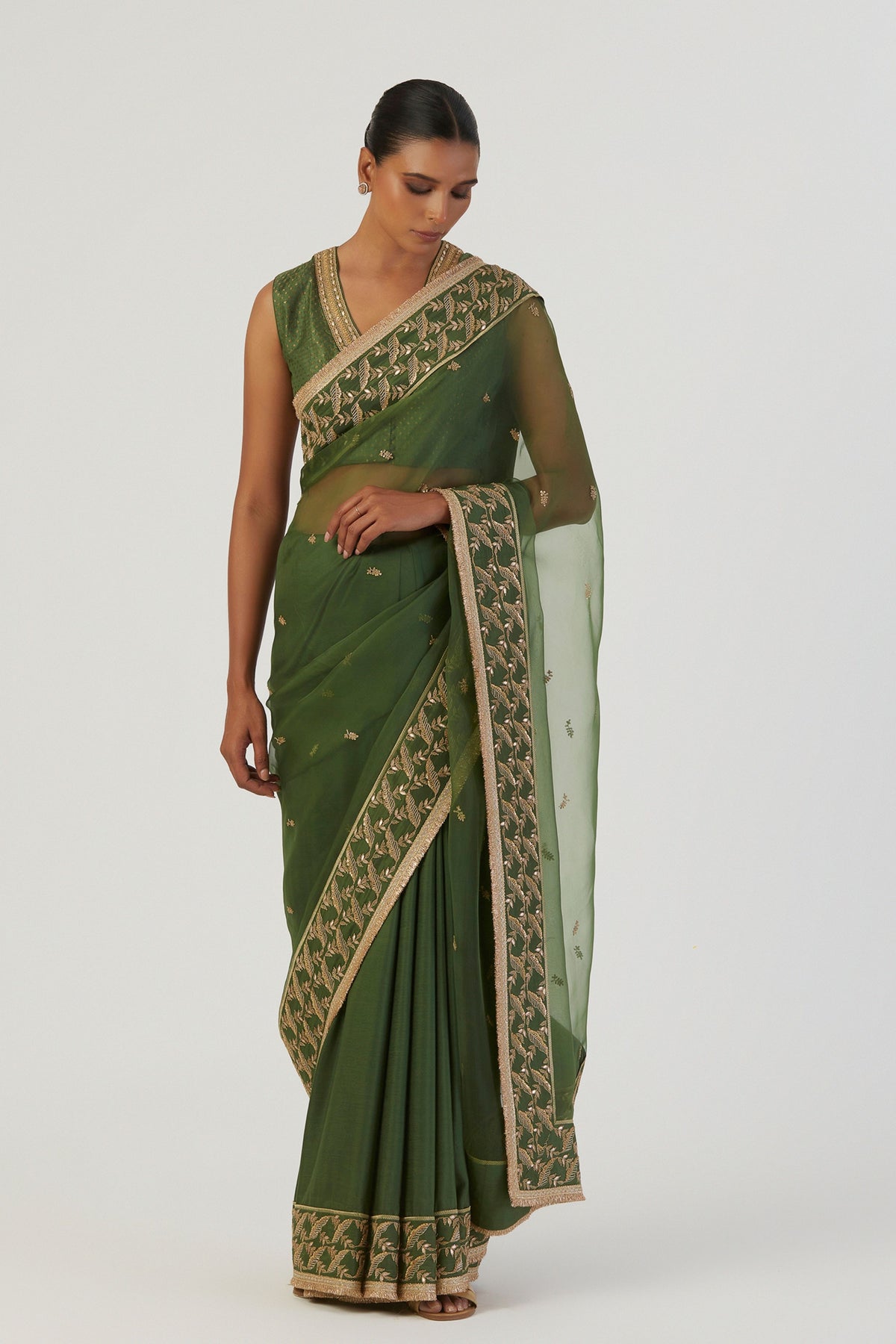 Parineeta Green Saree