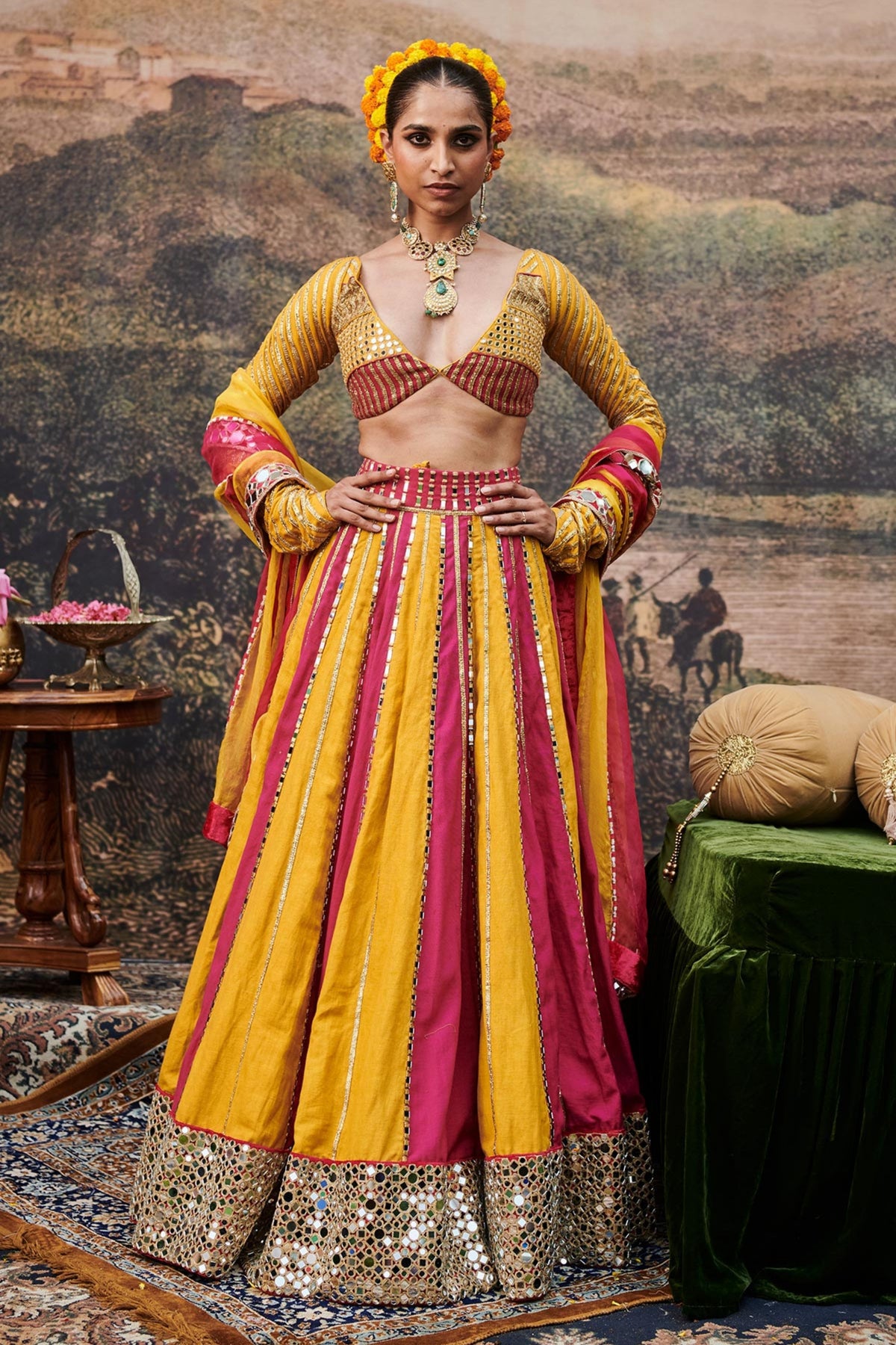 Padma Peet Lehenga Set