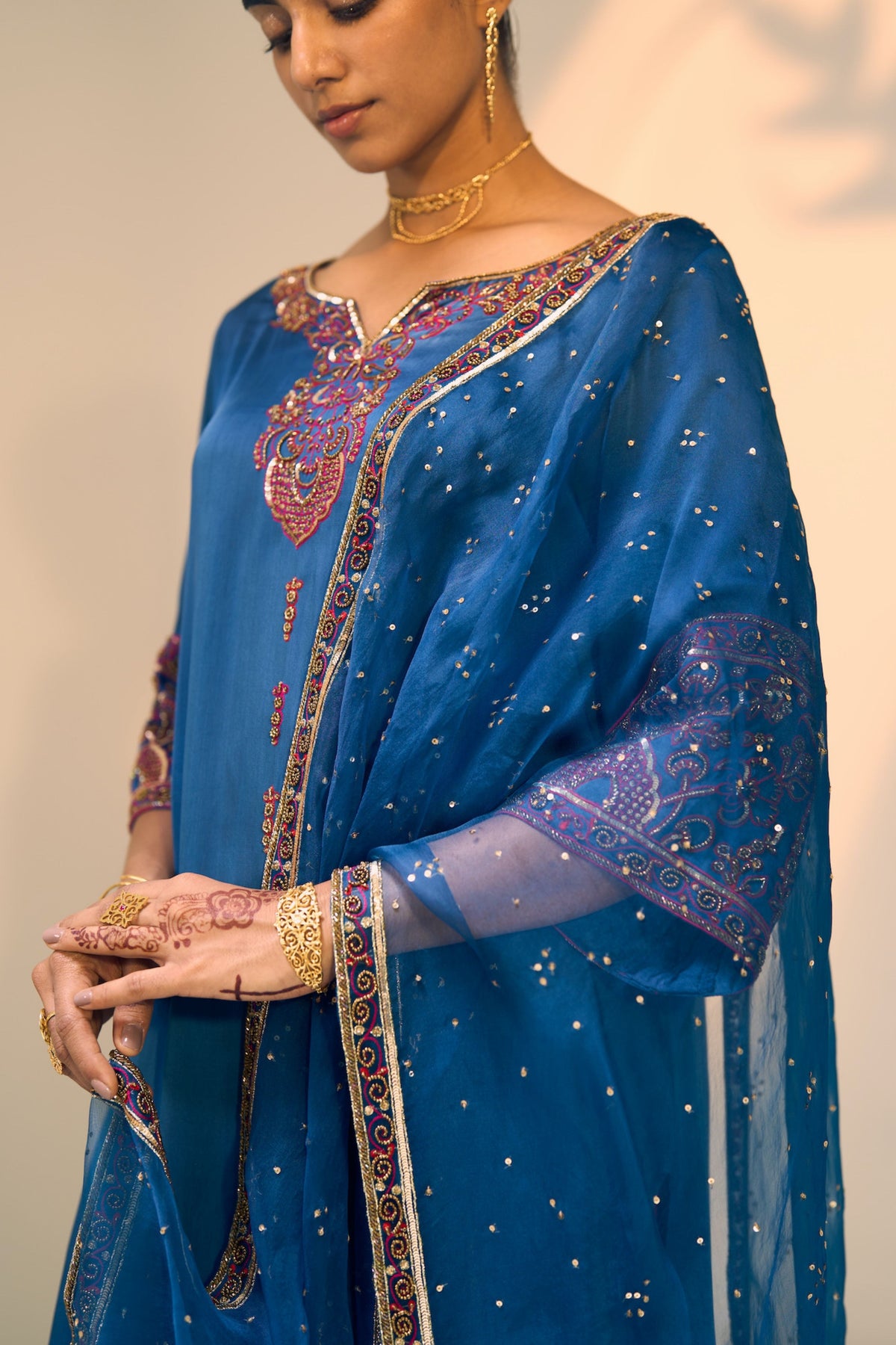 Blue Taara Dupatta