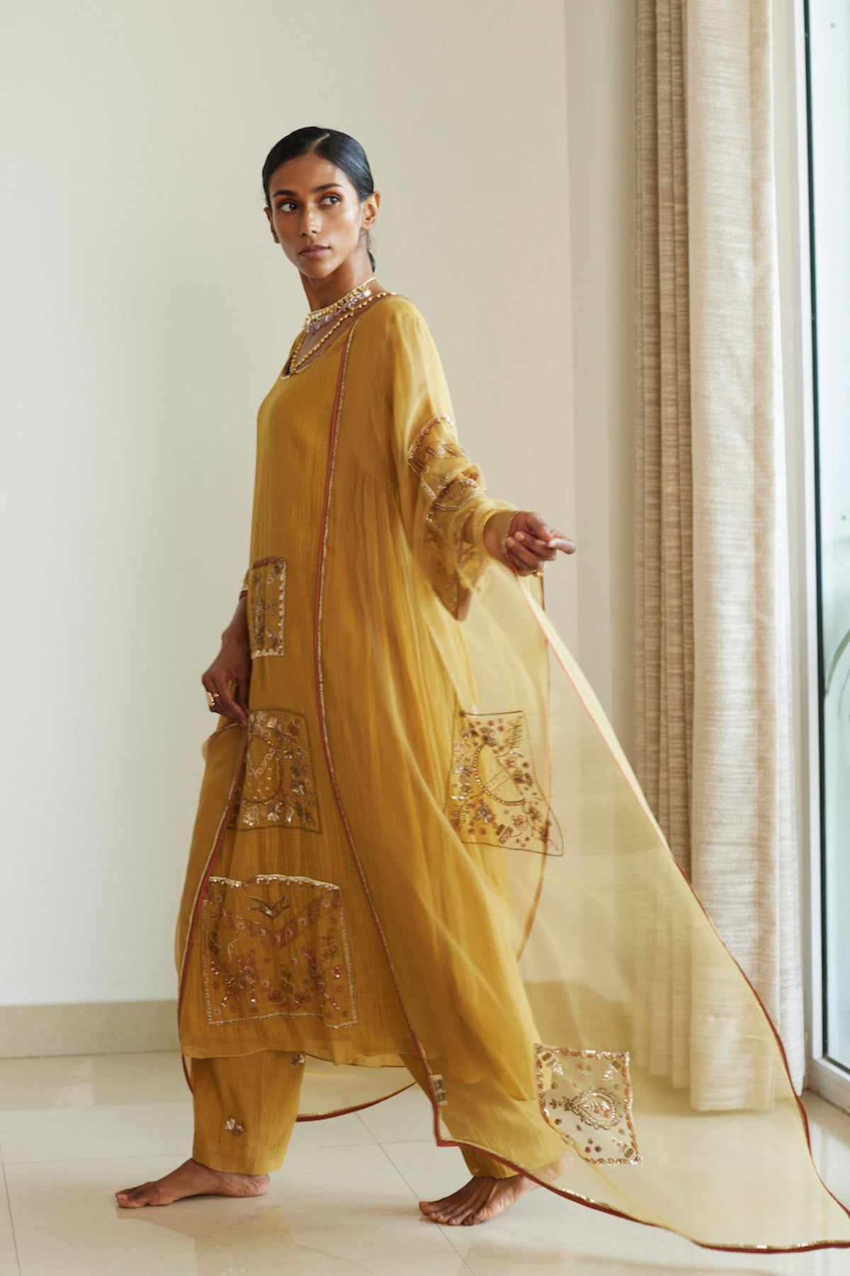 Yellow Akaari Dupatta