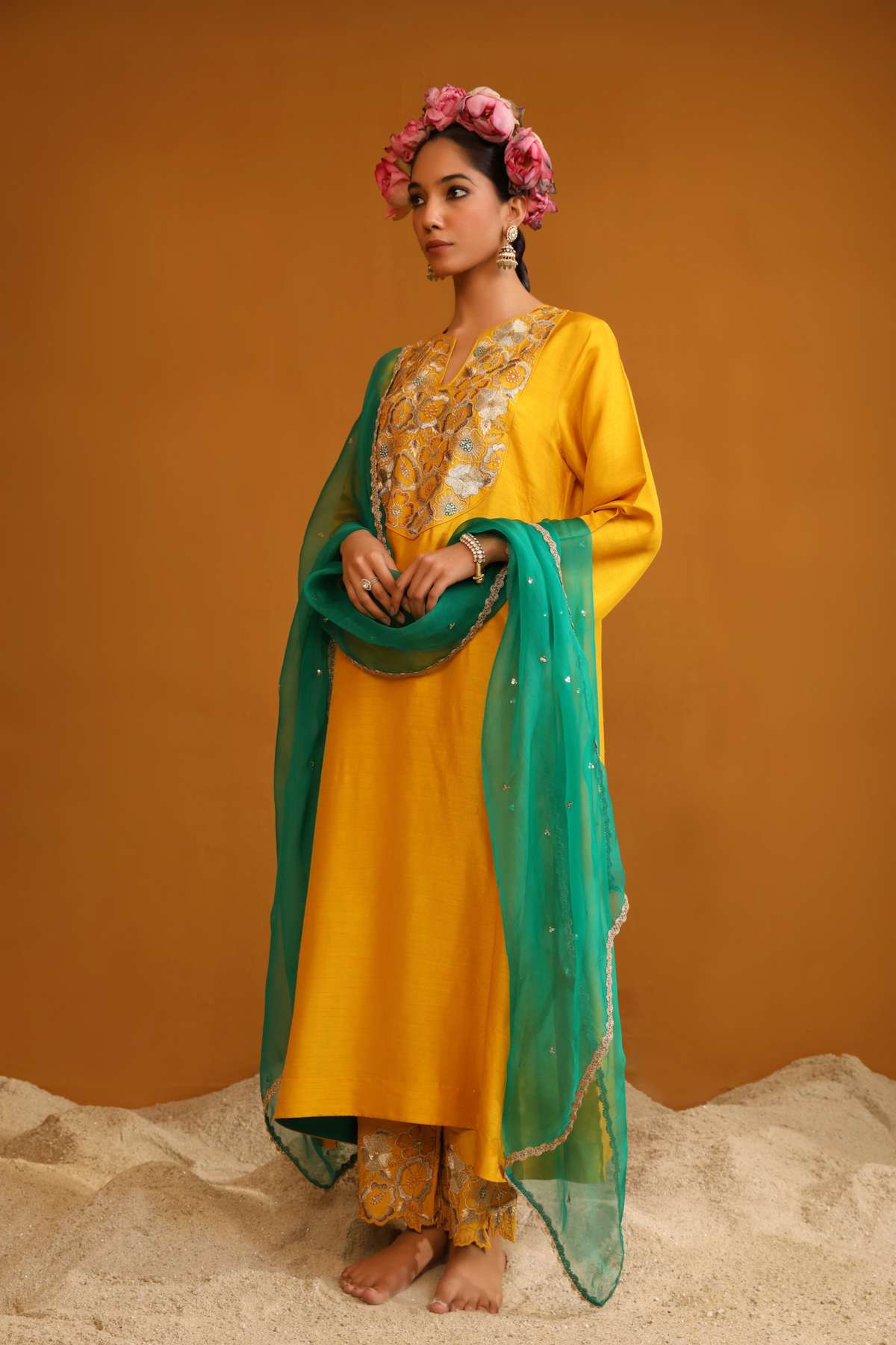 Naaz Mustard Yellow Kurta Set