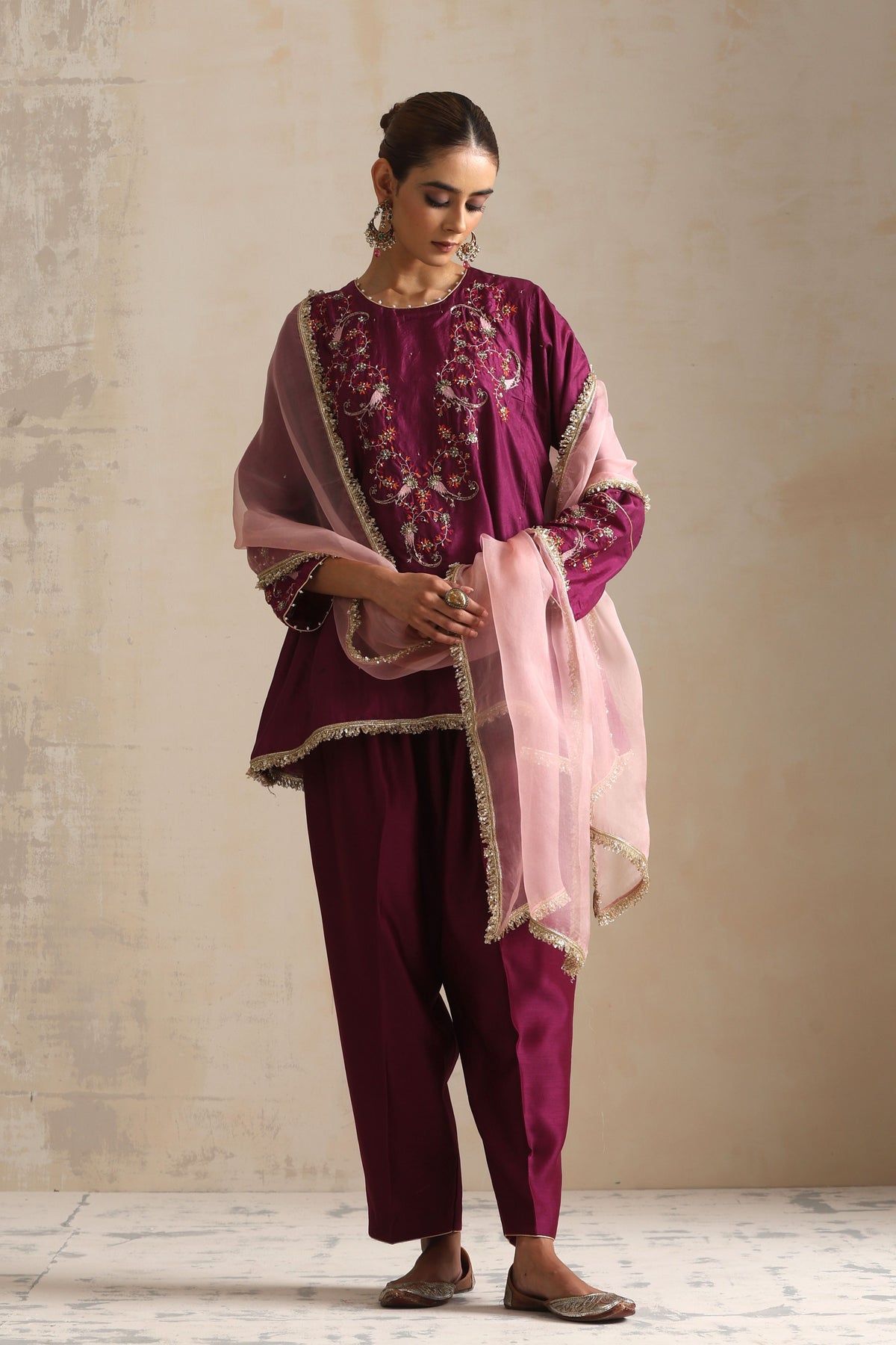 Aubergine Nyra Kurta Set