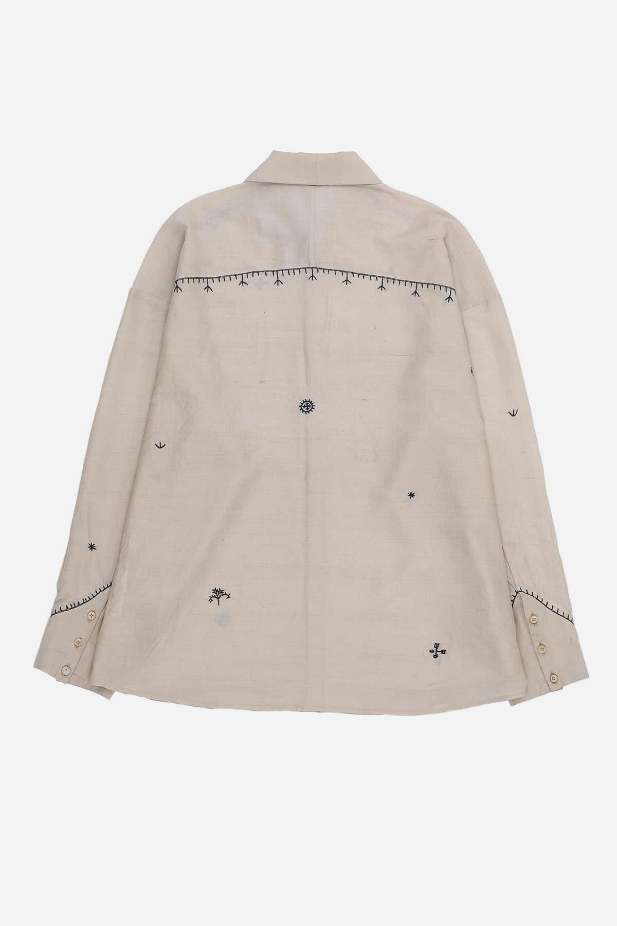 Ecru Embroidered Shirt