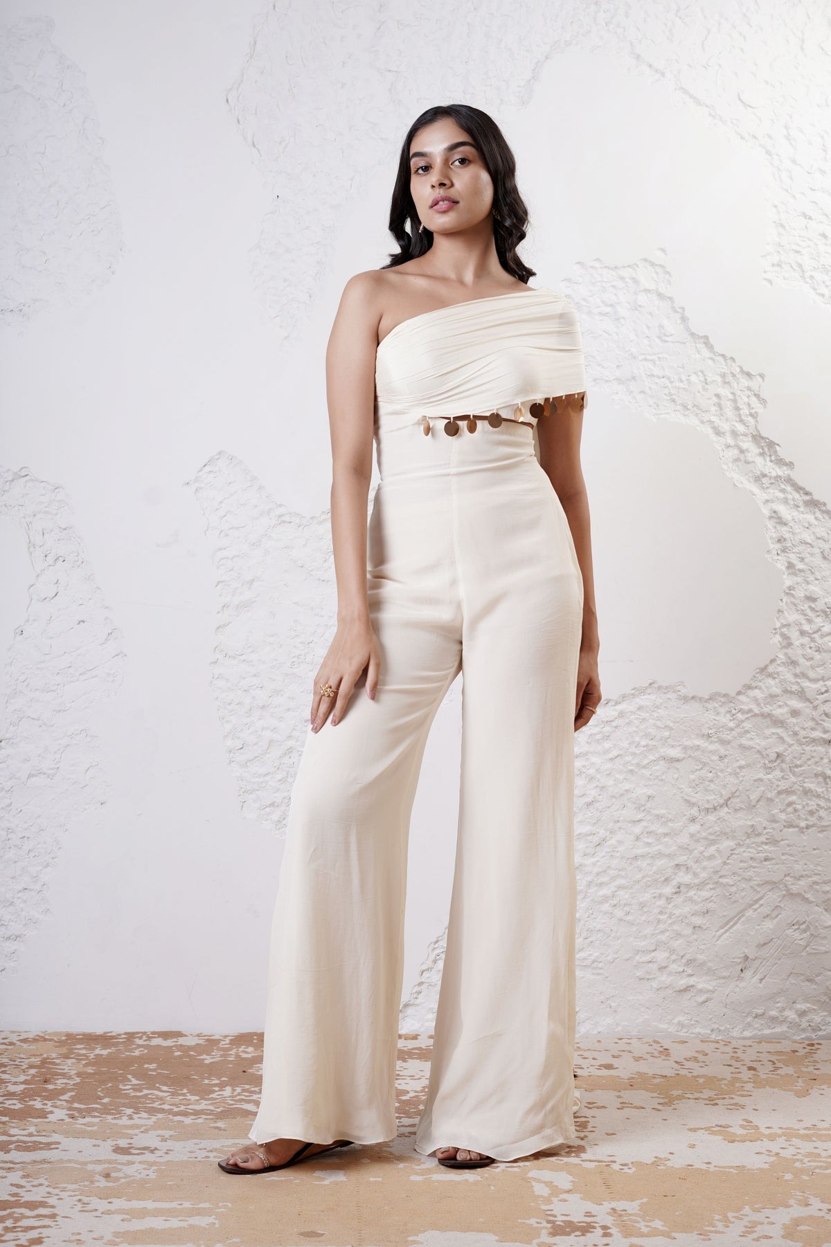 Ivory Drap Jumpsuit