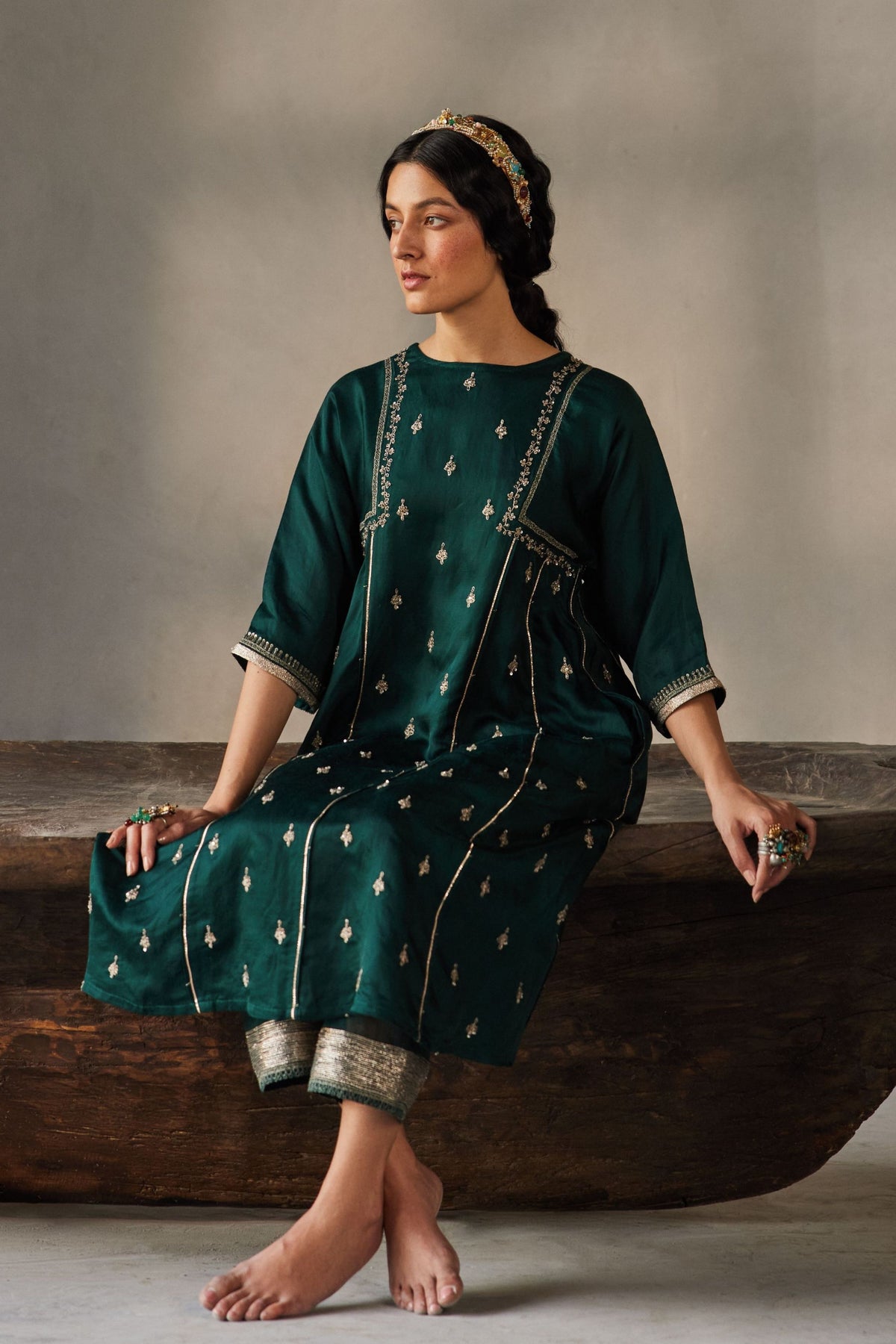 Forest Green Kurta Set