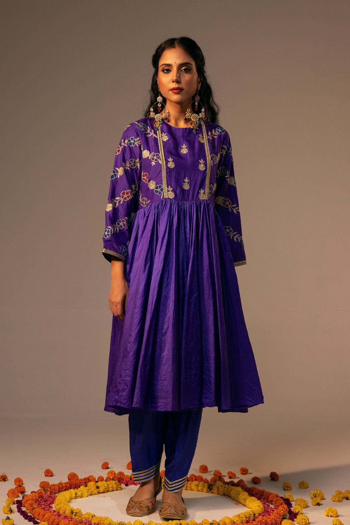 Purple Kurta Set