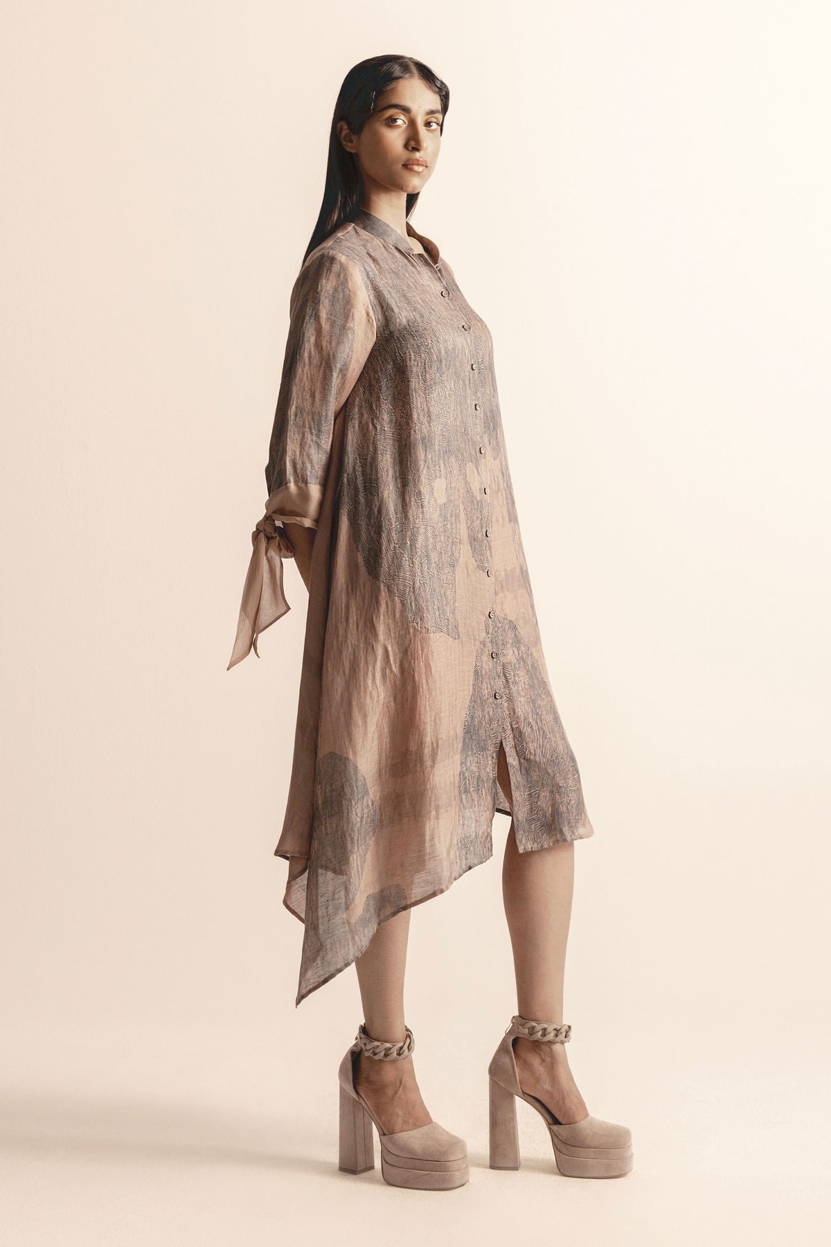 Nadru Graphic Printed A-line Dress