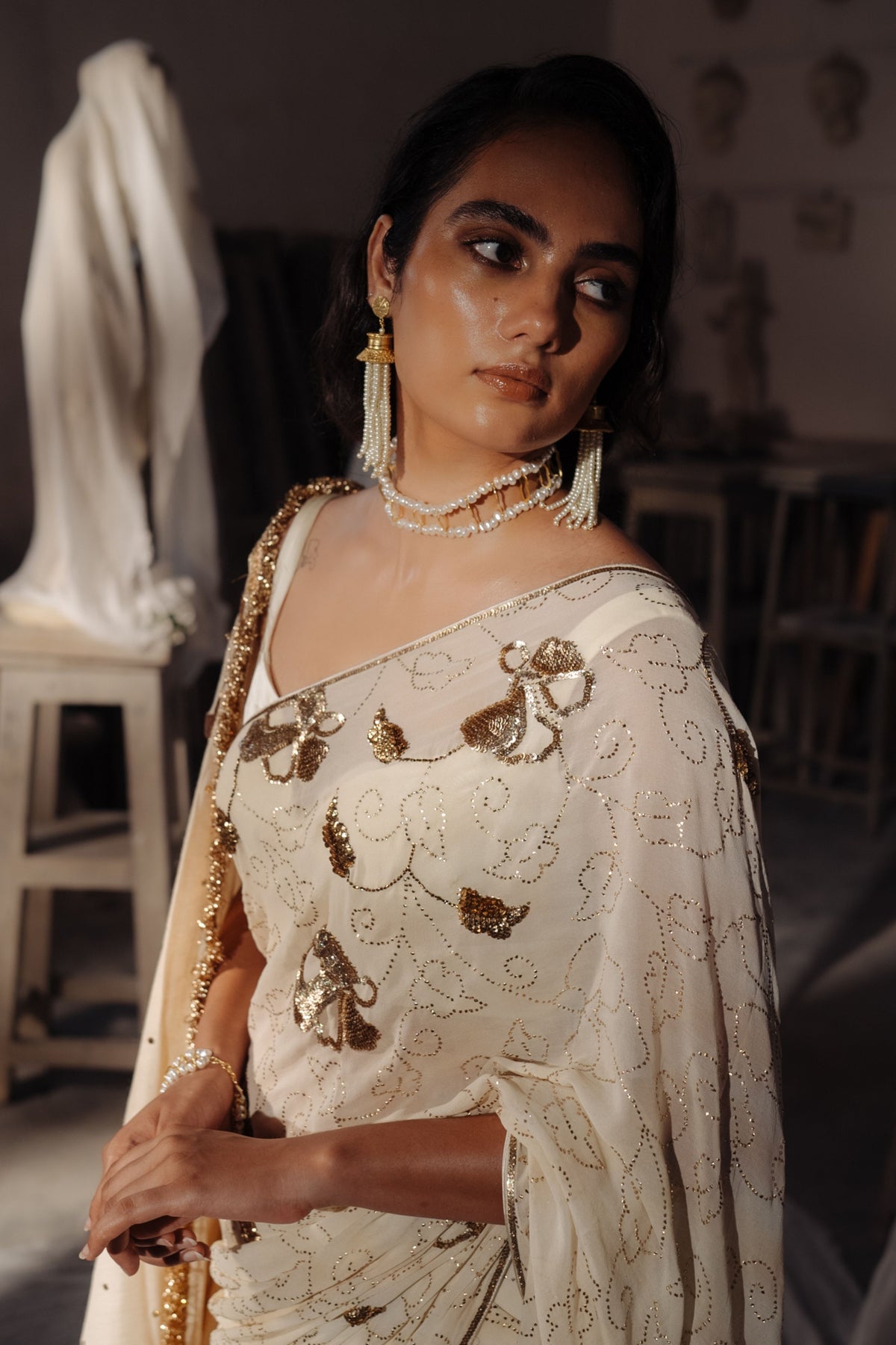 Cocoon Ivory Saree