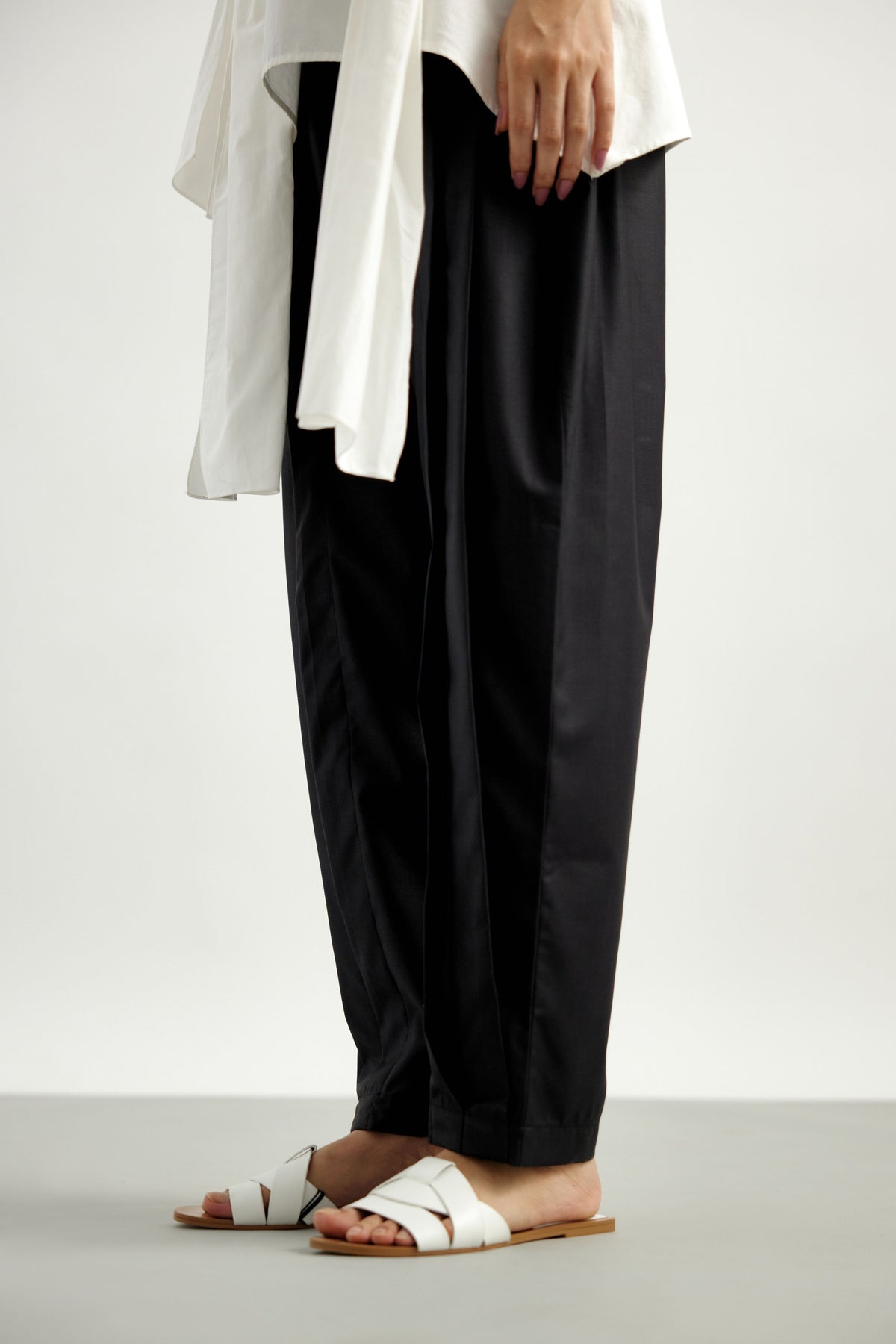 Echo Black Two Pleats Pant