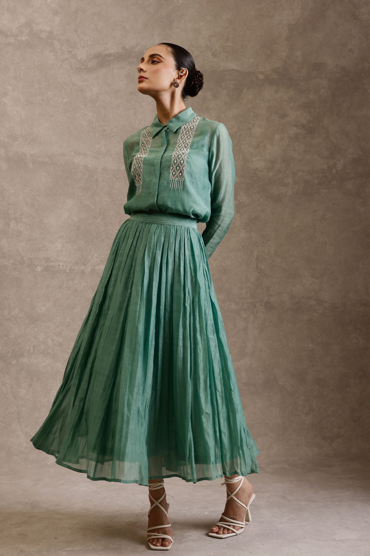 Mura Green Skirt