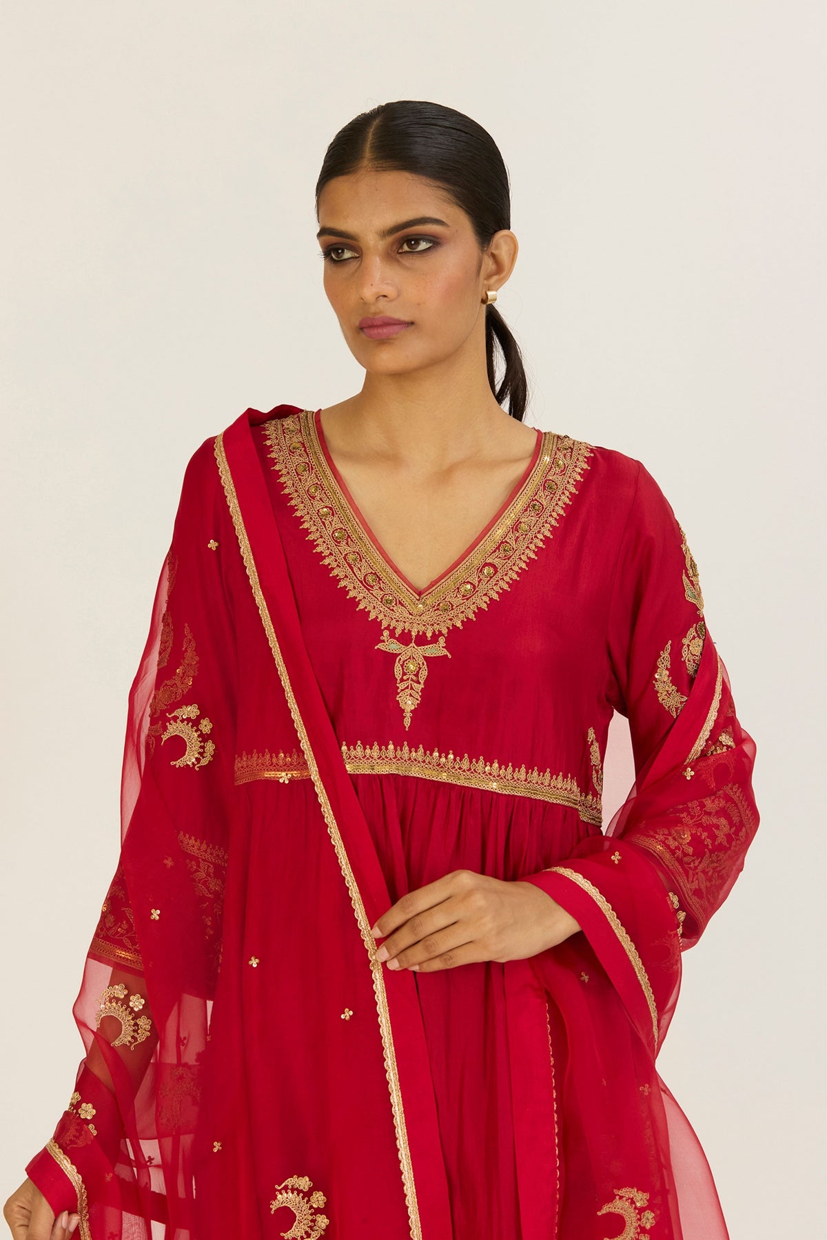 Ajanta Red Dupatta