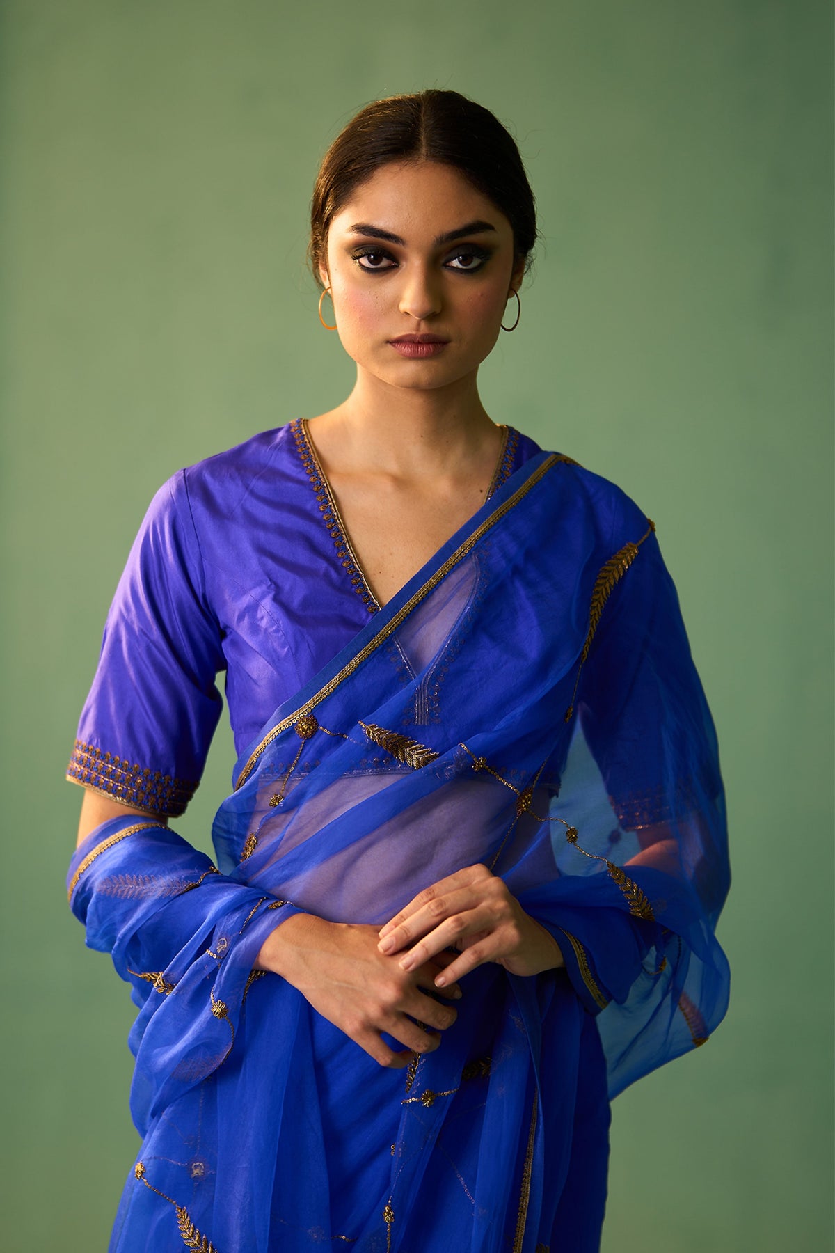 Electric Blue Sabaa Saree