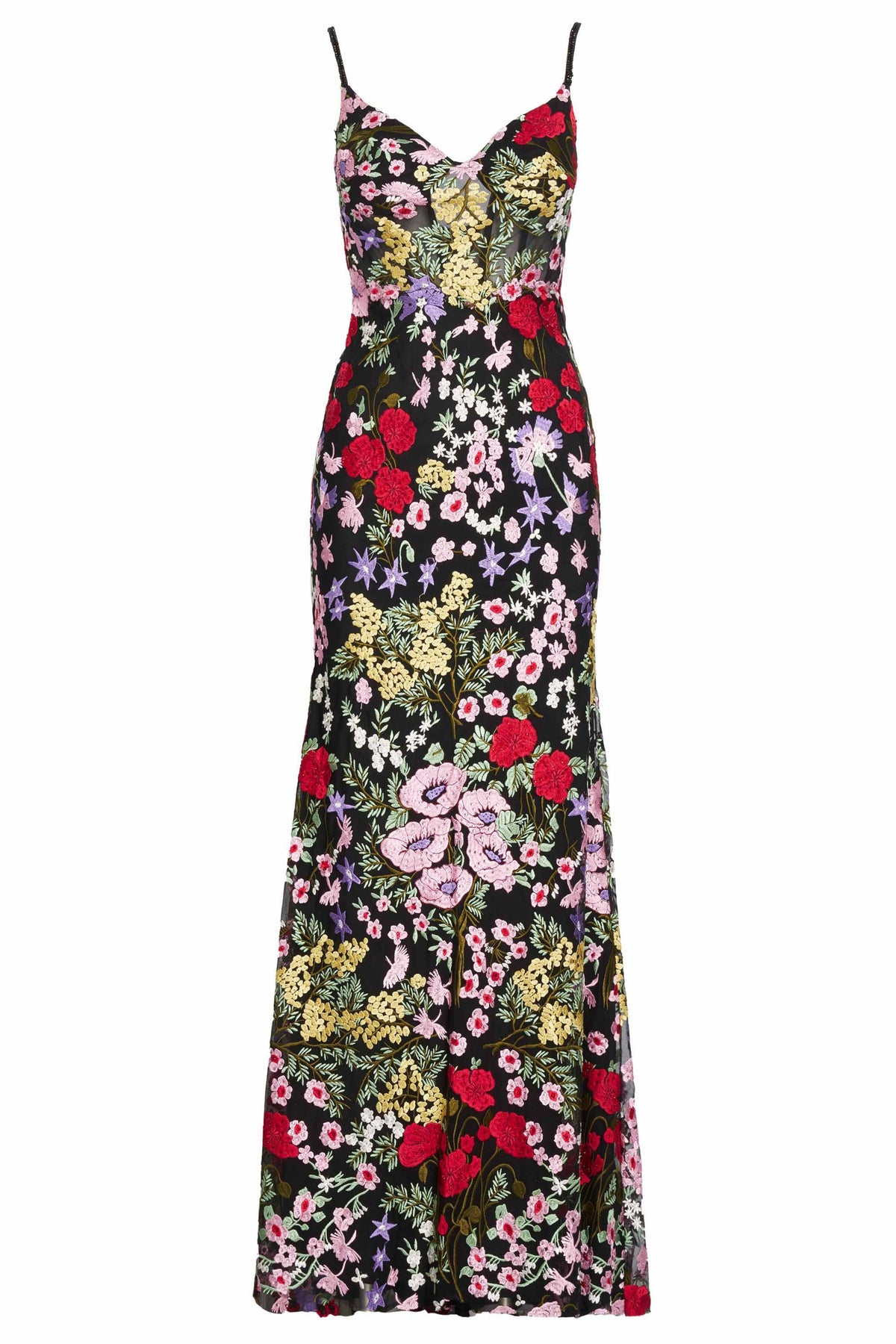 Floral Embroidered Long Gown