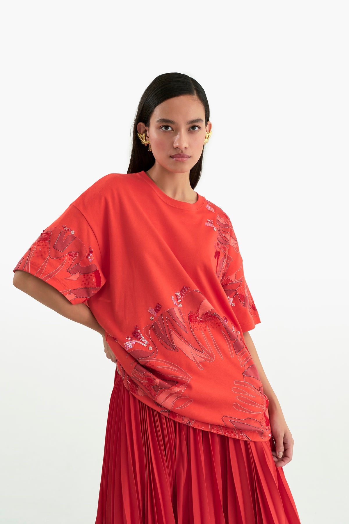 Supima Hibiscus Oversized T-shirt