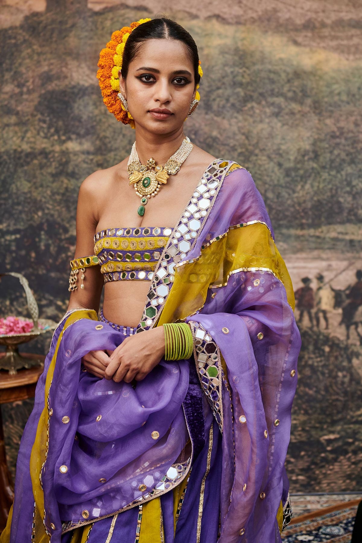 Hari Varn Lehenga Set