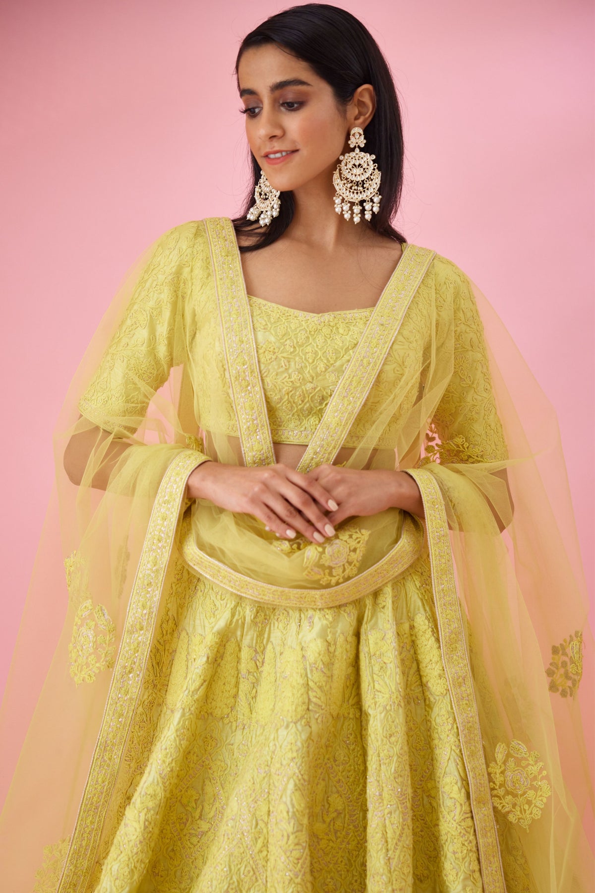 Lemon yellow Lehenga set