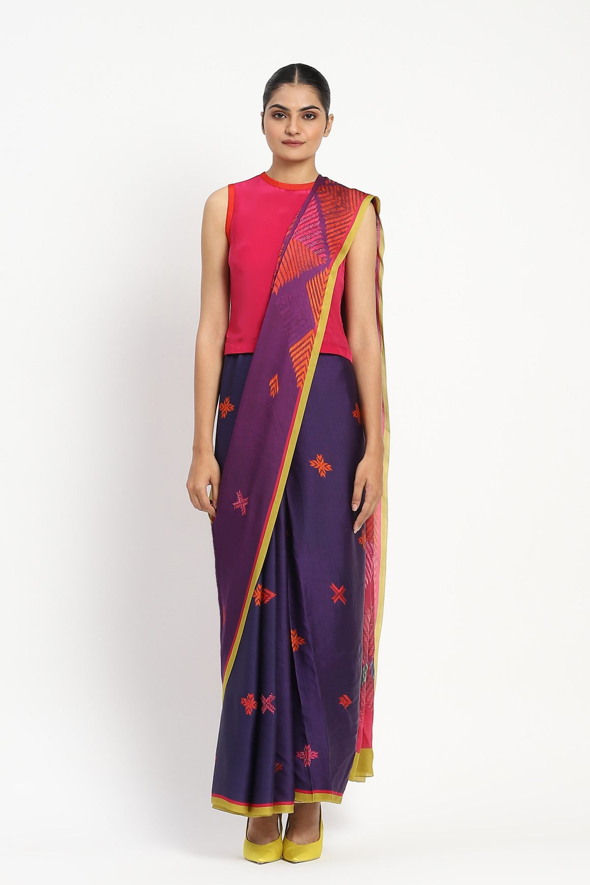 Law and Border Embellished Saree