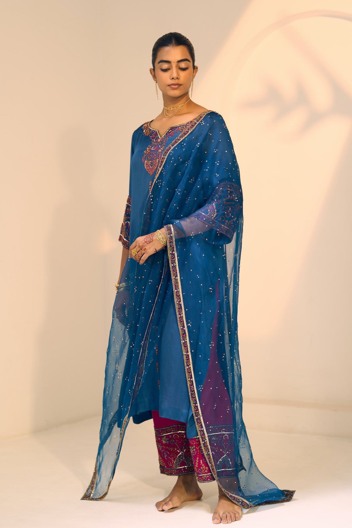 Blue Taara Dupatta