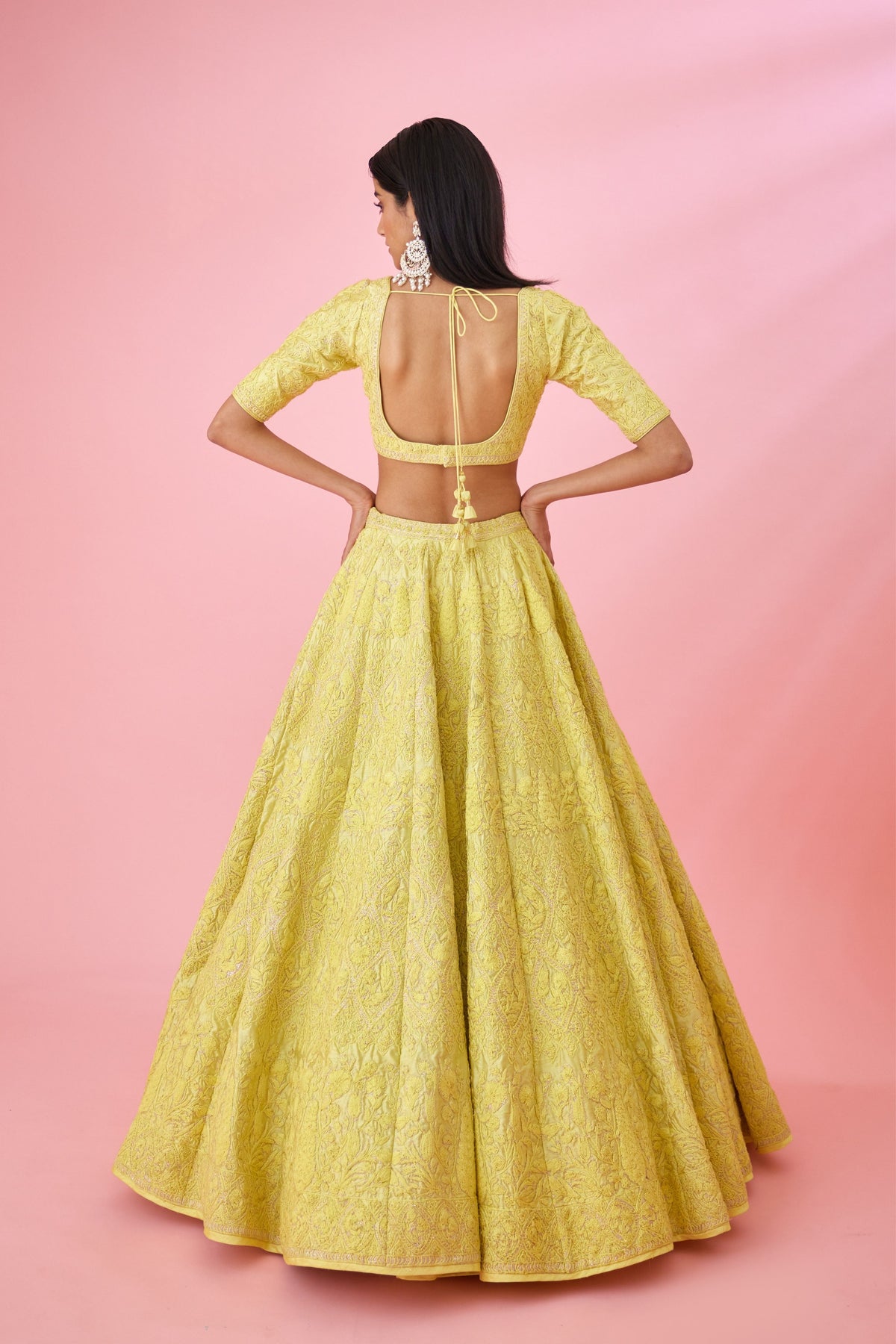 Lemon yellow Lehenga set