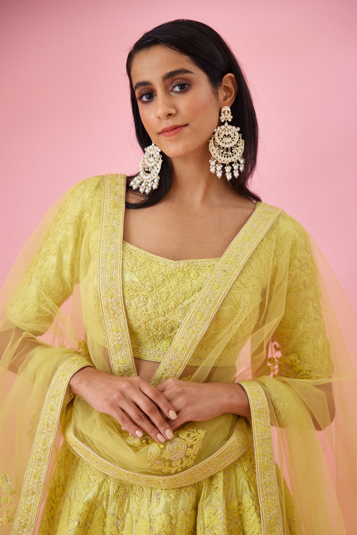 Lemon yellow Lehenga set