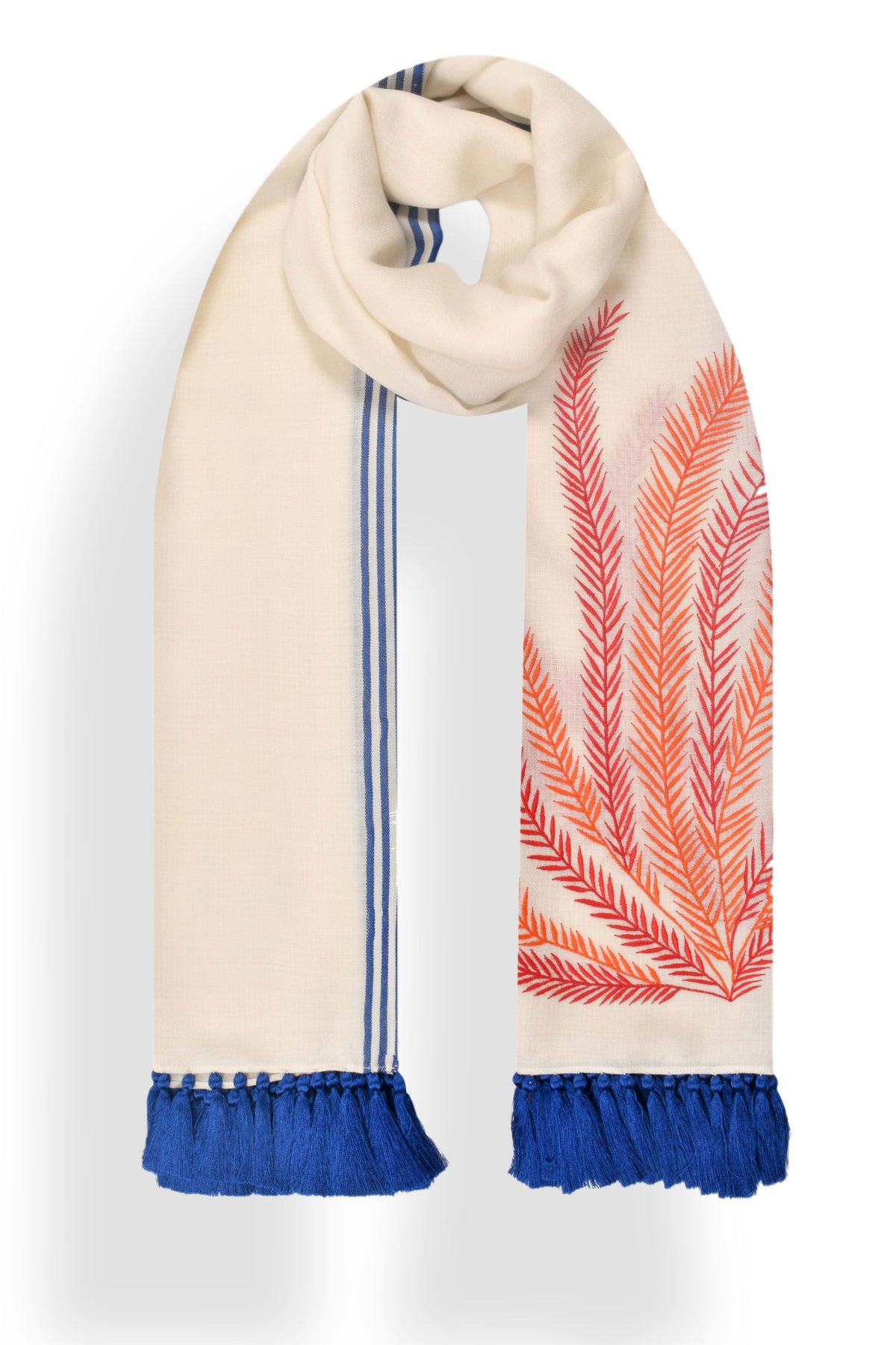 Ivory Small Fern Stole