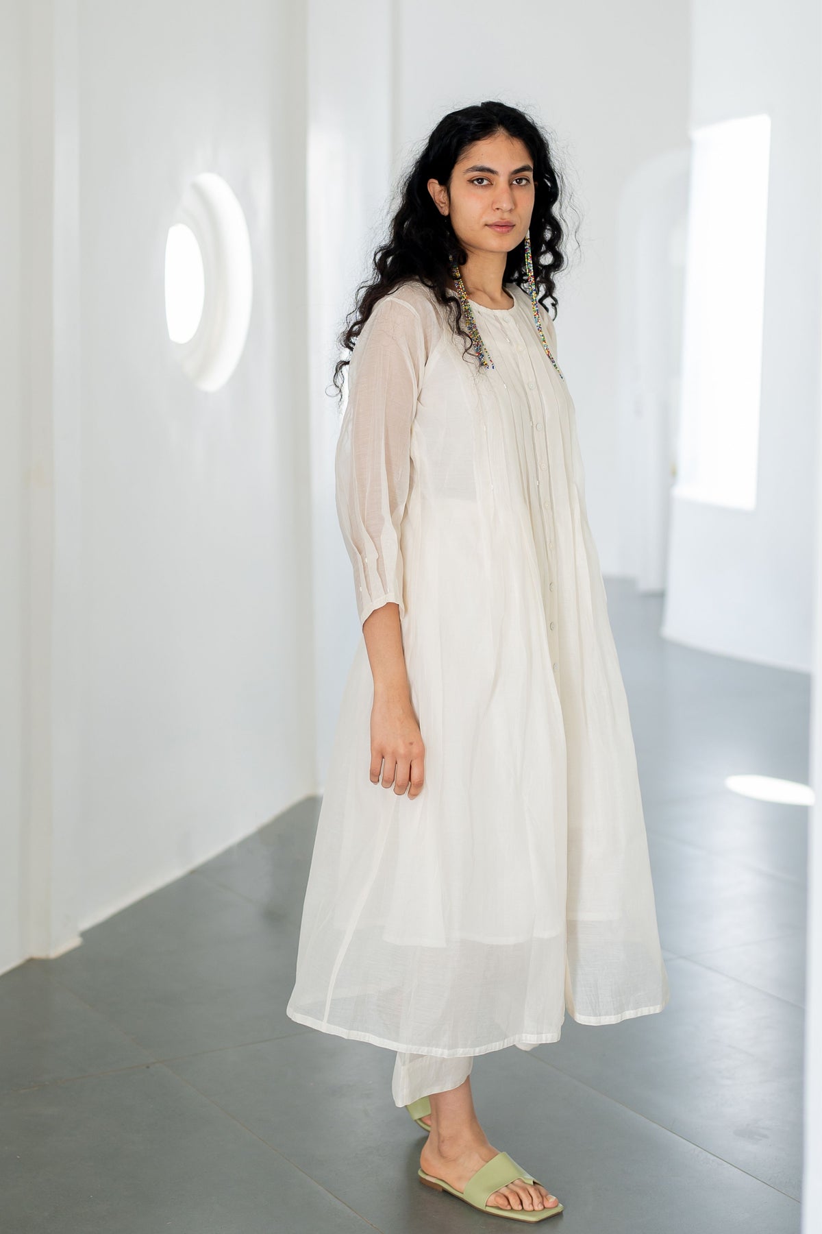 Dewy Mist Pleated Kurta