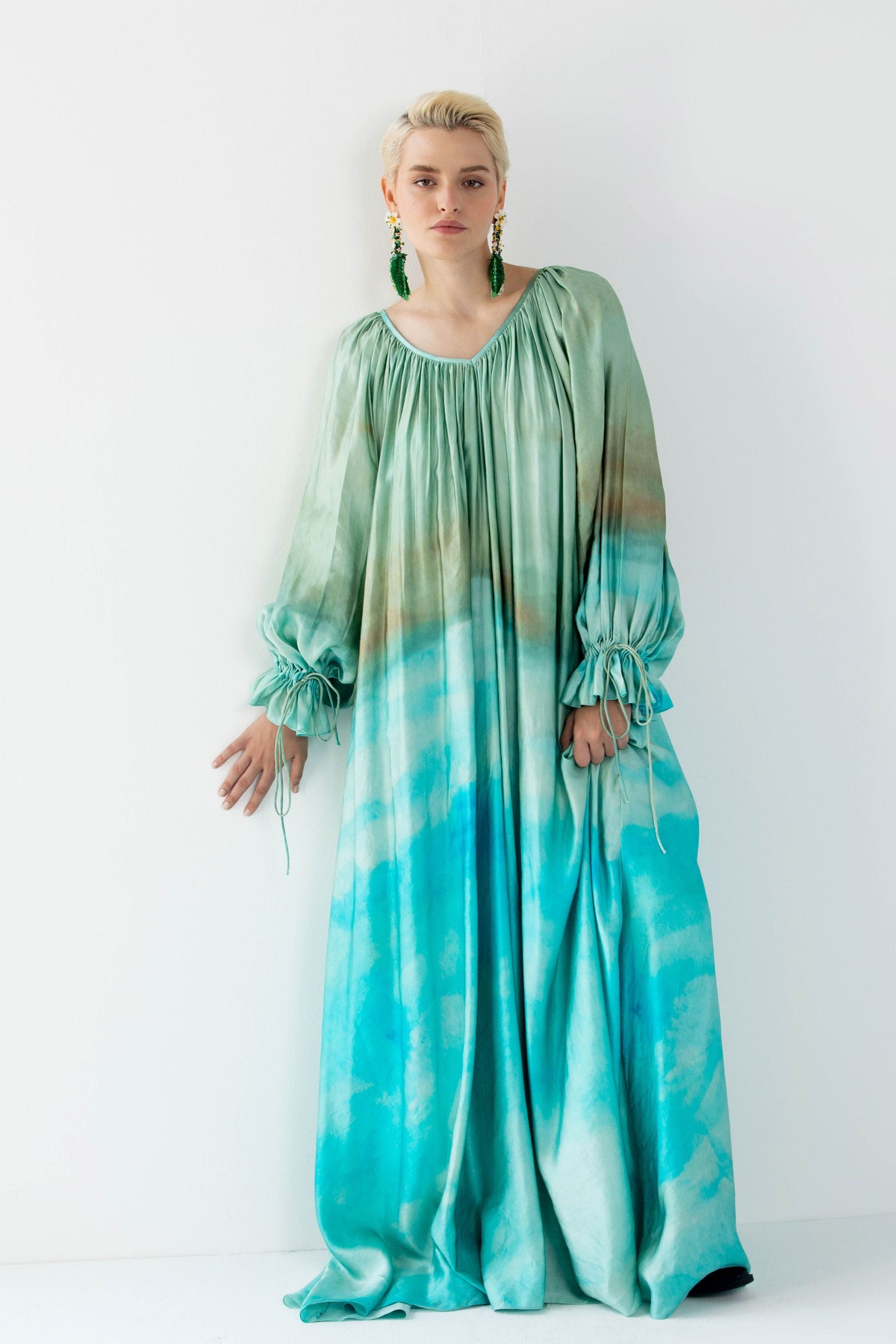 Mira Turquoise Kaftan Dress