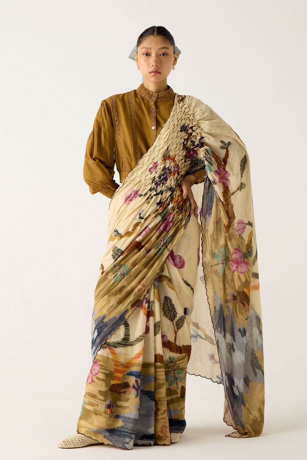 Smocked Safari Saree