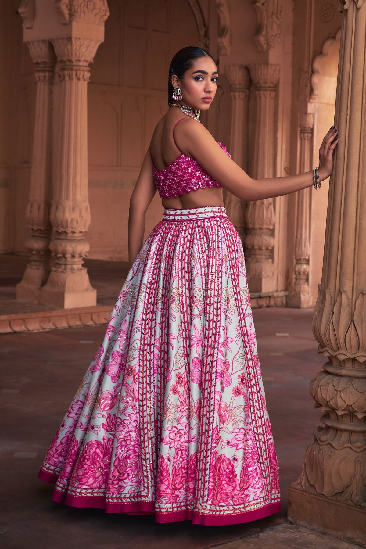 Fuchsia Lehenga Set