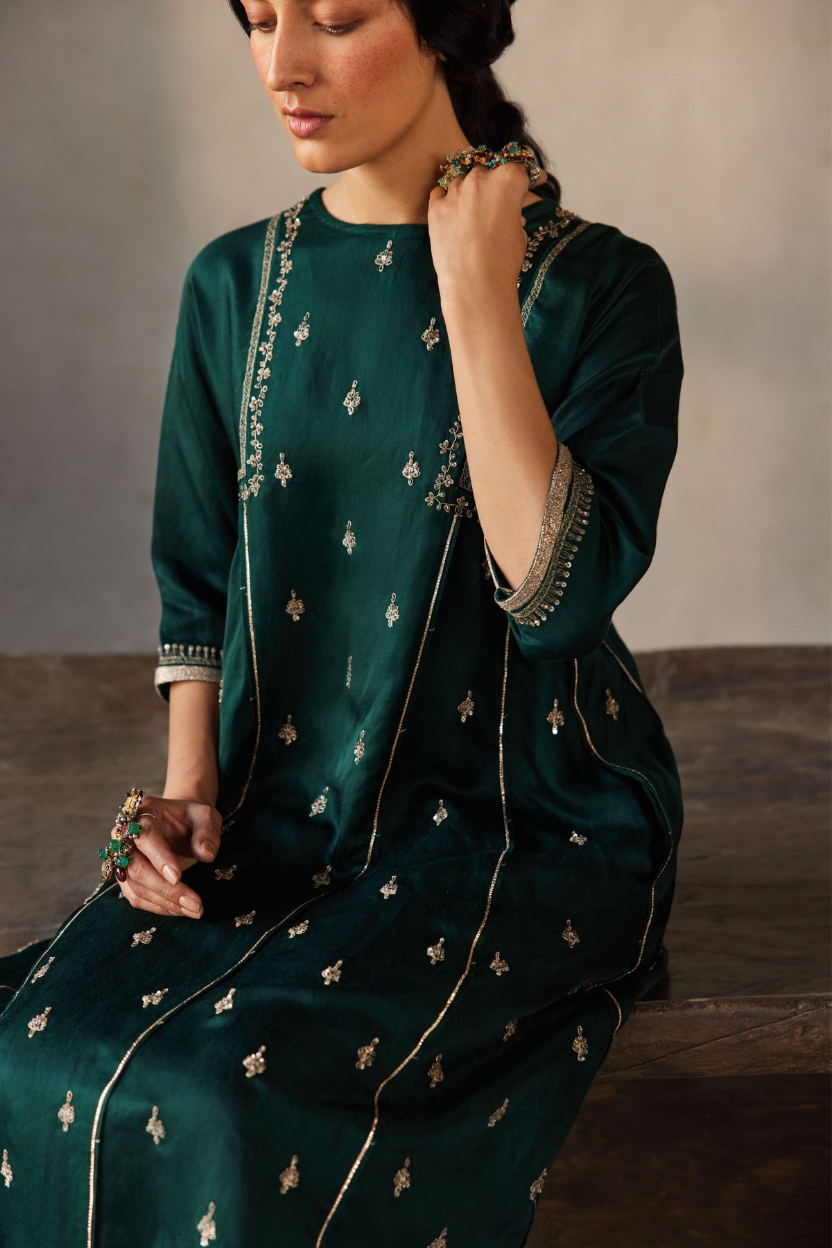 Forest Green Kurta Set