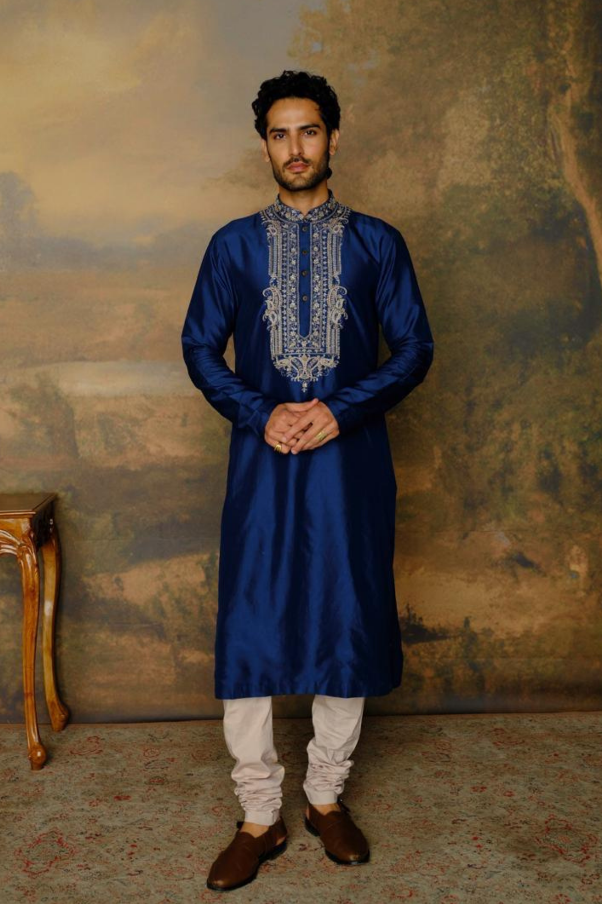 Embroidered Kurta With Chudidar