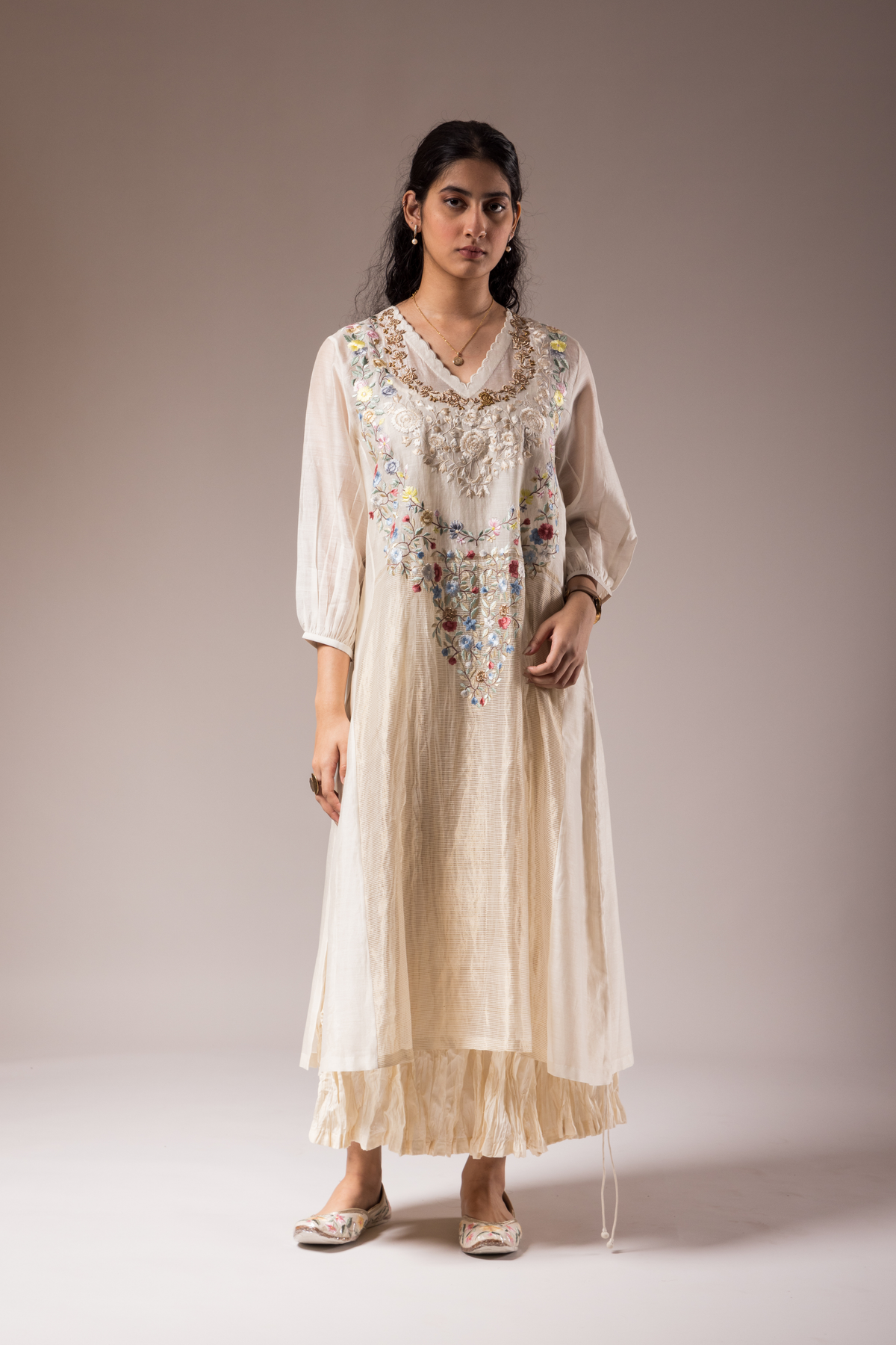 Maheshwari Ivory Dress