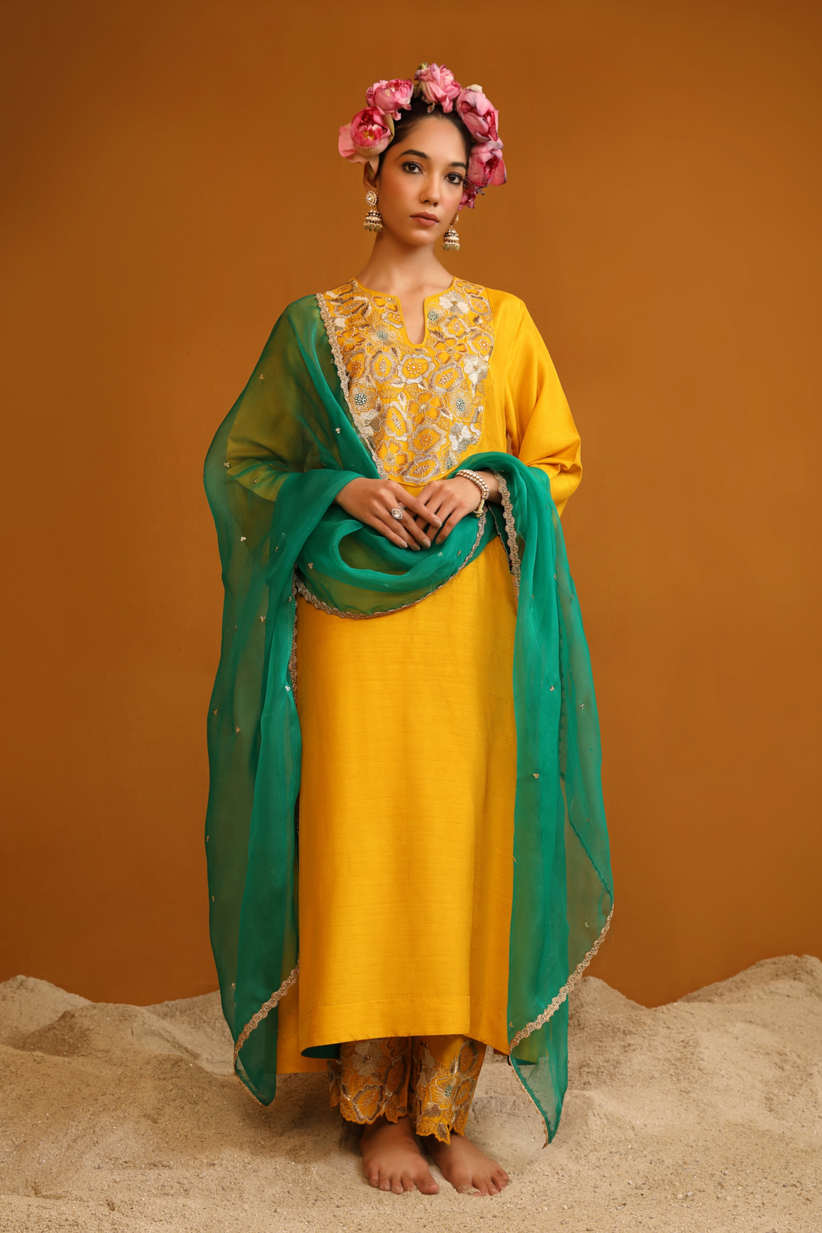 Naaz Mustard Yellow Kurta Set