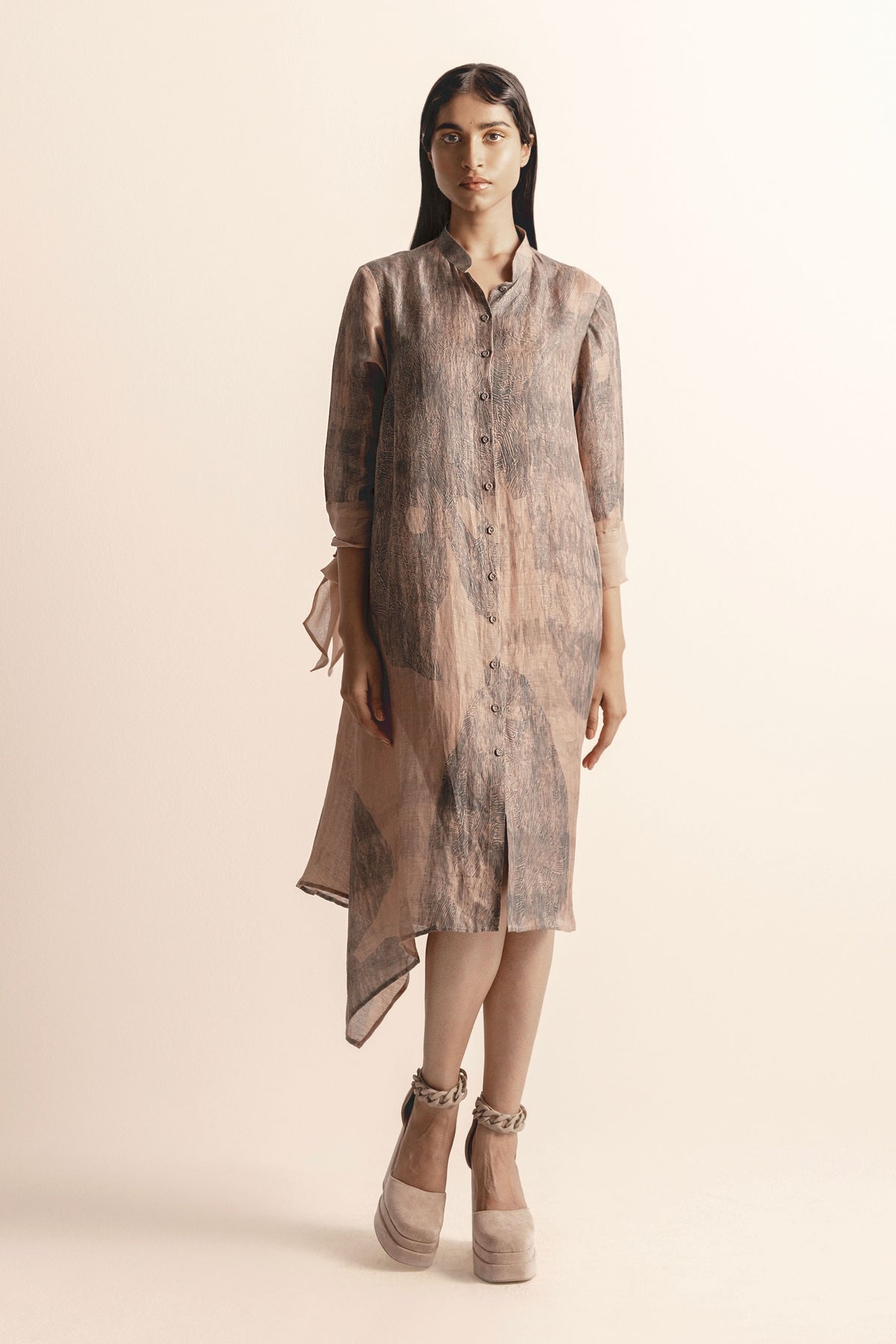 Nadru Graphic Printed A-line Dress