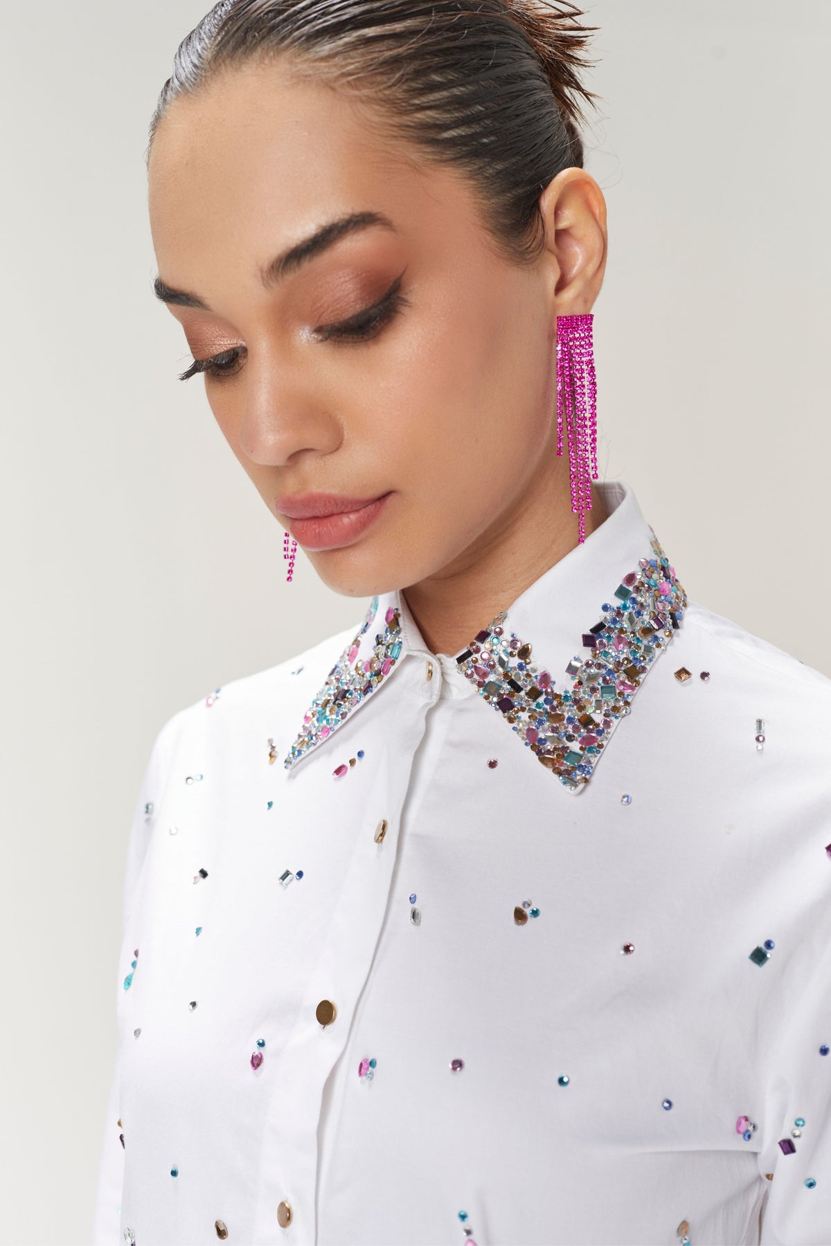 Multi Color Swarovski Shirt