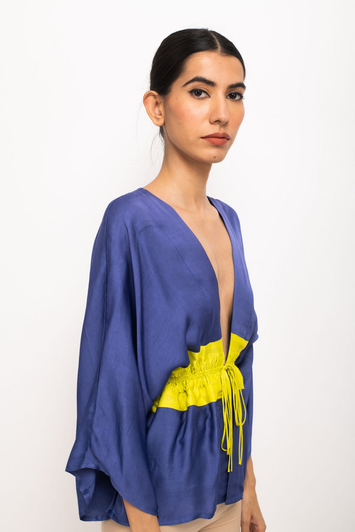 Blue and Neon Short Cape