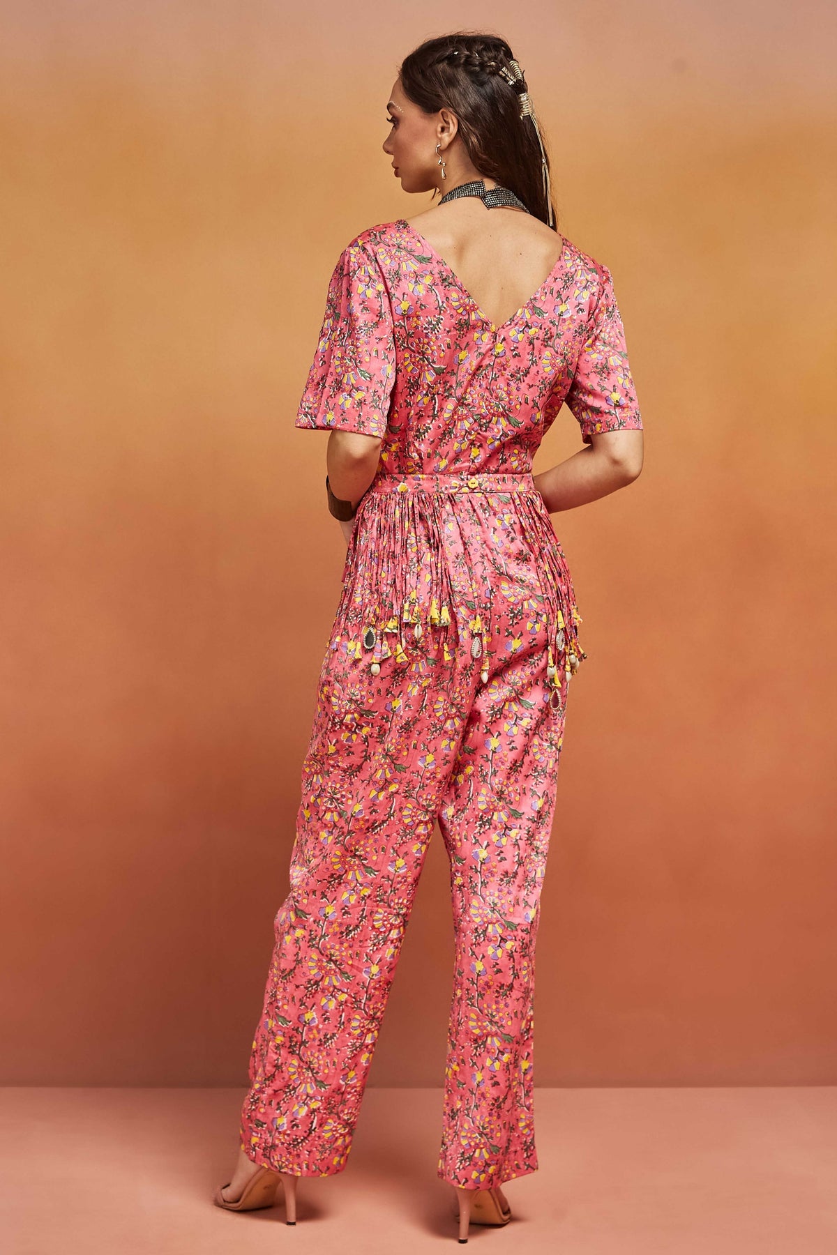 Peach Chic Elegant Jumpsuit