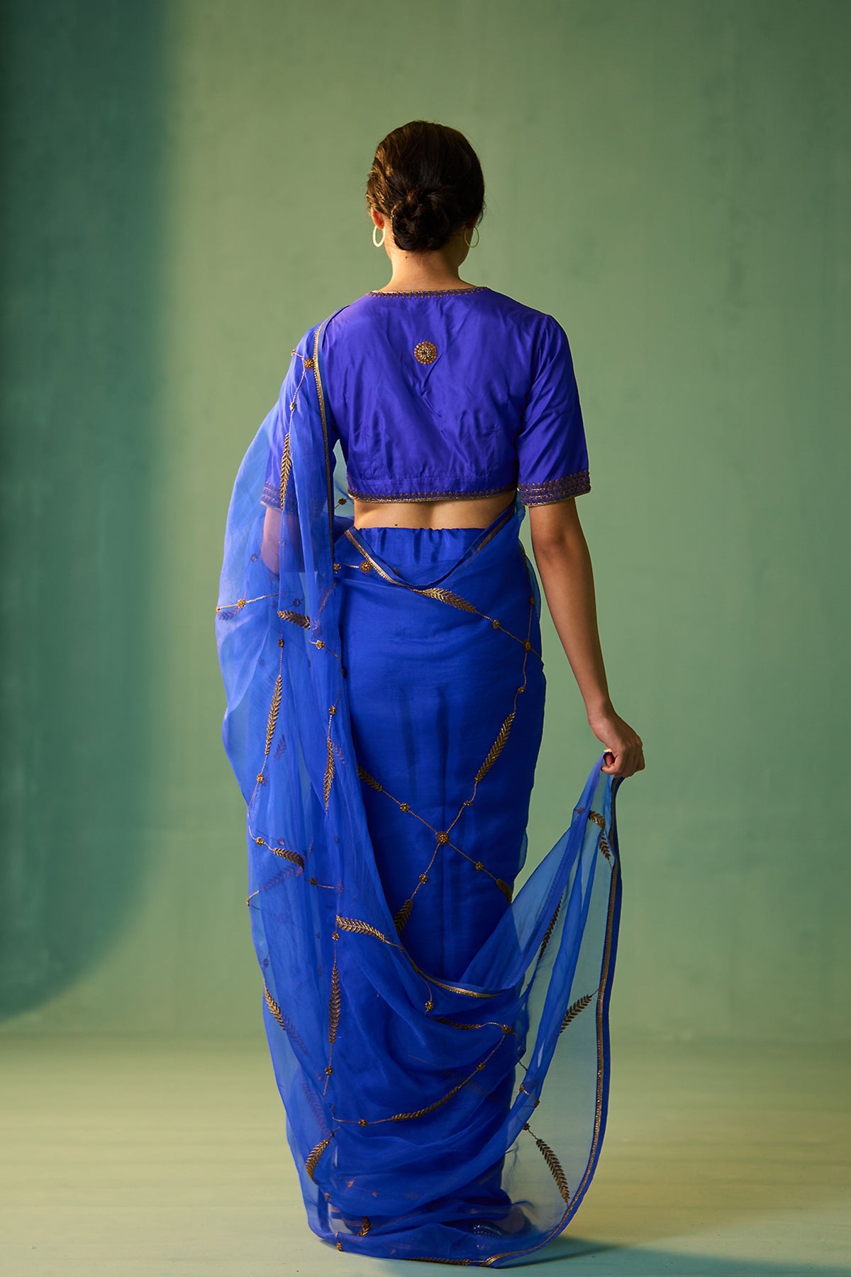 Electric Blue Sabaa Saree