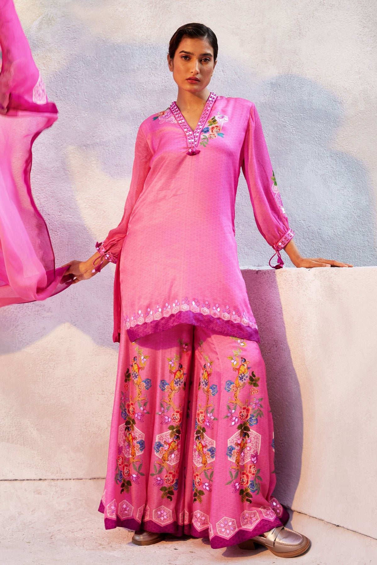 Fushia Pink Sharara Set