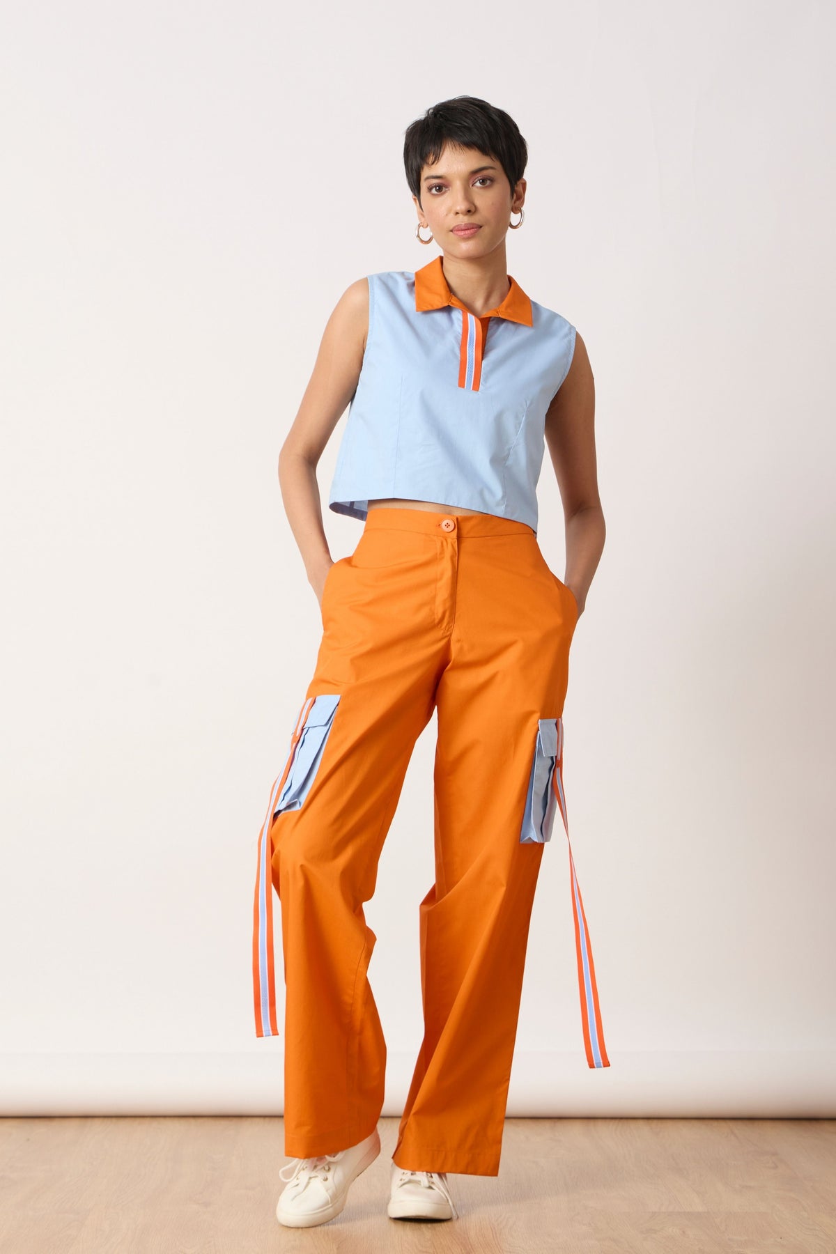 Jayden Mandarin Orange Cargo Pant