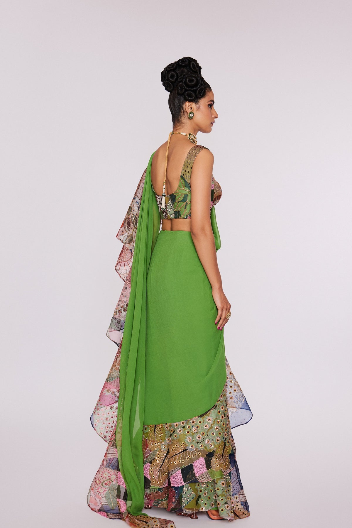 Parrot Green Beryl Saree