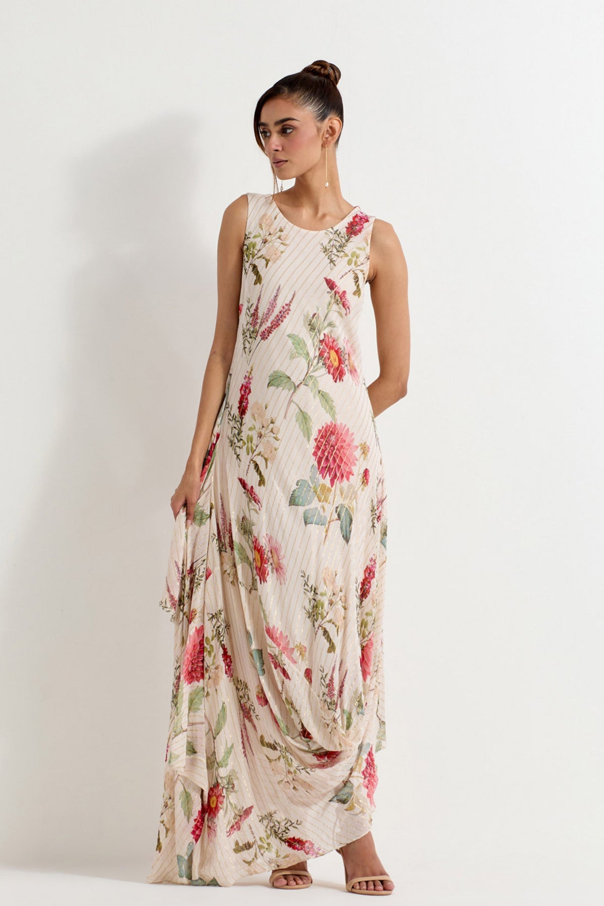 Aysmmetric Drape Dress